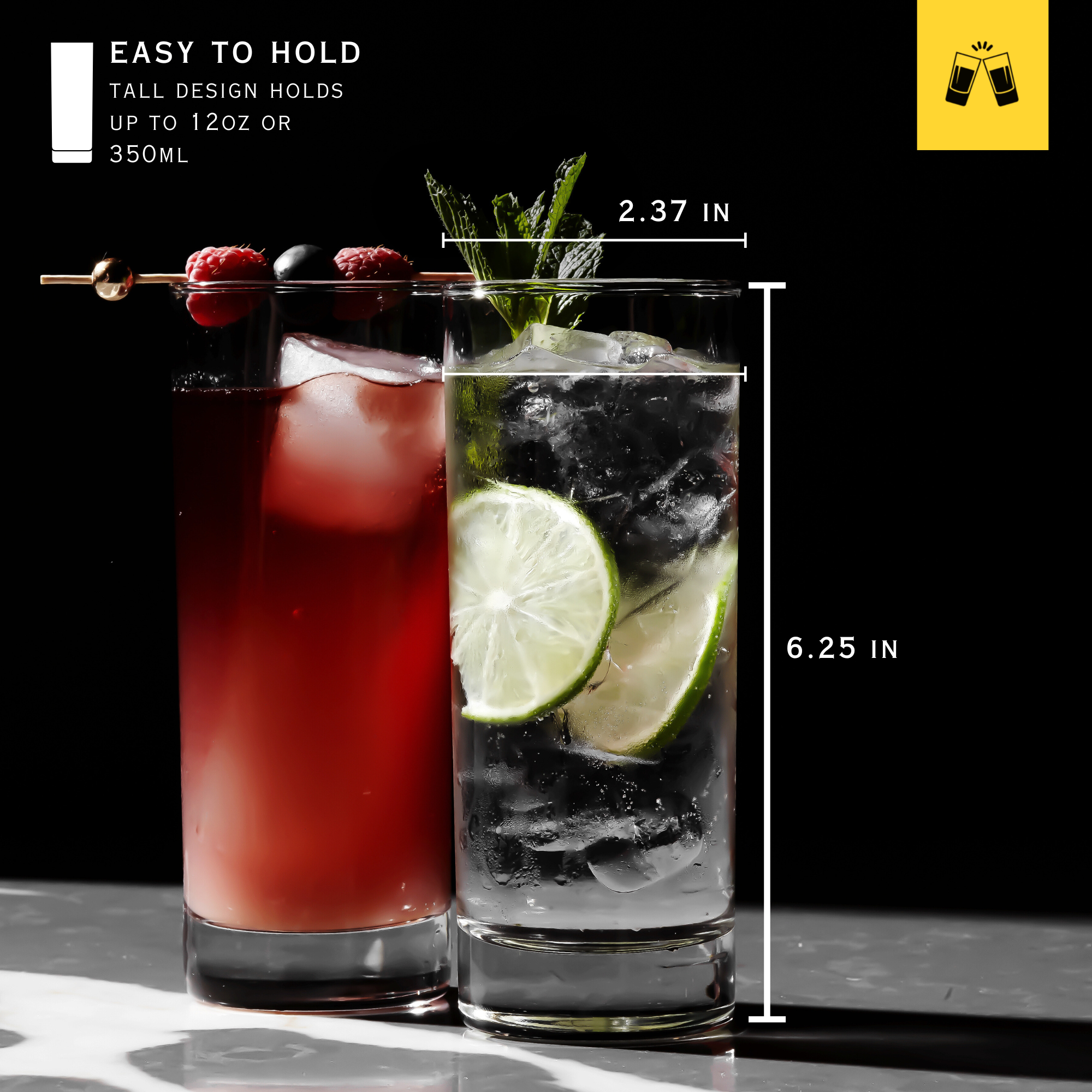 Premium highball glass set