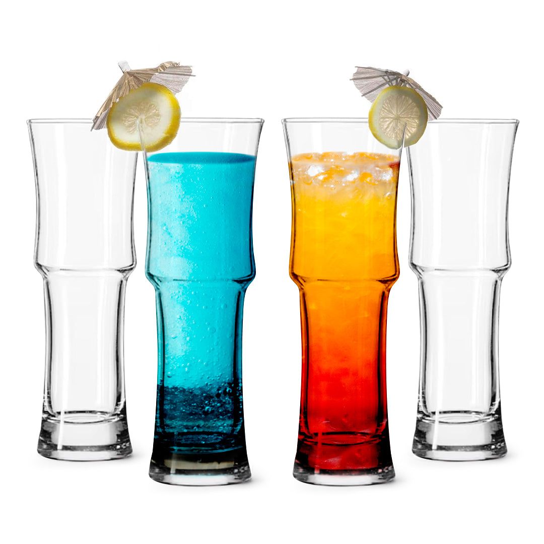 LEMONSODA Tall Cocktail Glasses Set of 4 - Handcrafted Cocktail Glass Set (15oz) - Lemonsoda