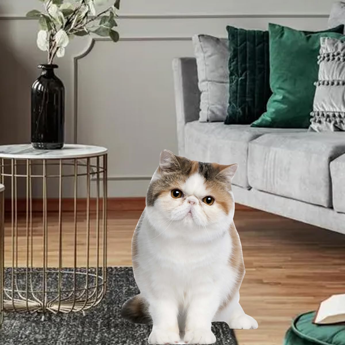 aahs!! Engraving Exotic Short Hair cardboard cutout standee