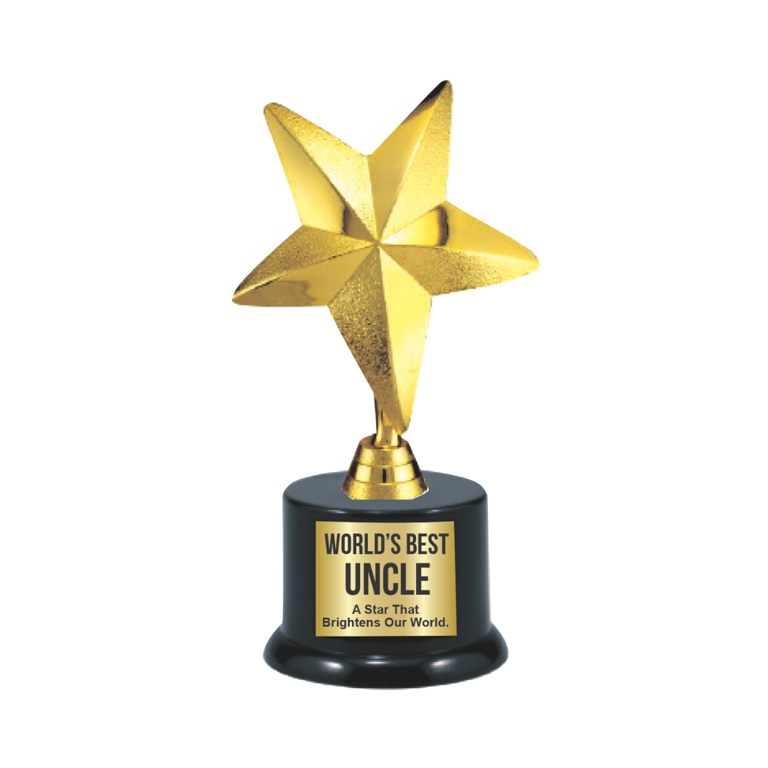 World's Best Uncle Star Trophy 7"