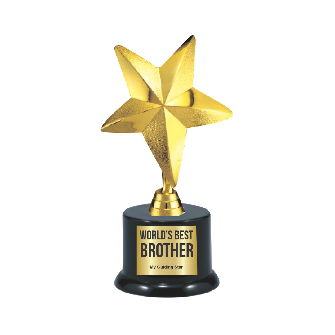 World's Best Brother Star Trophy 7"