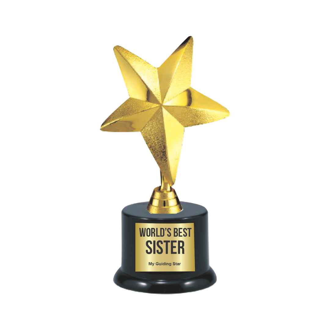 World's Best Sister Star Trophy 7"