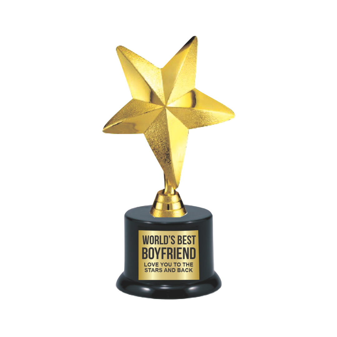 World's Best Boyfriend Star Trophy 7"