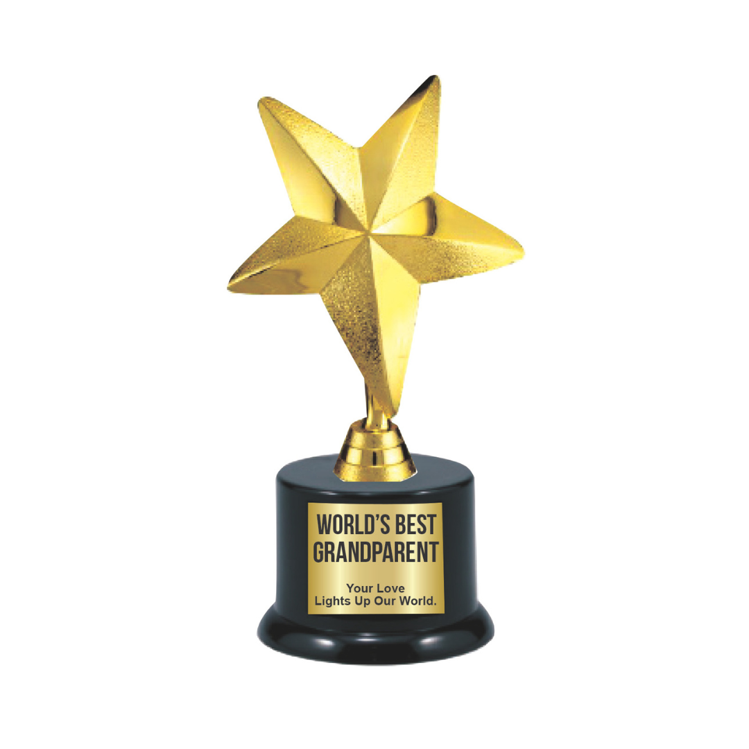 World's Best Grandparent Star Trophy 7"