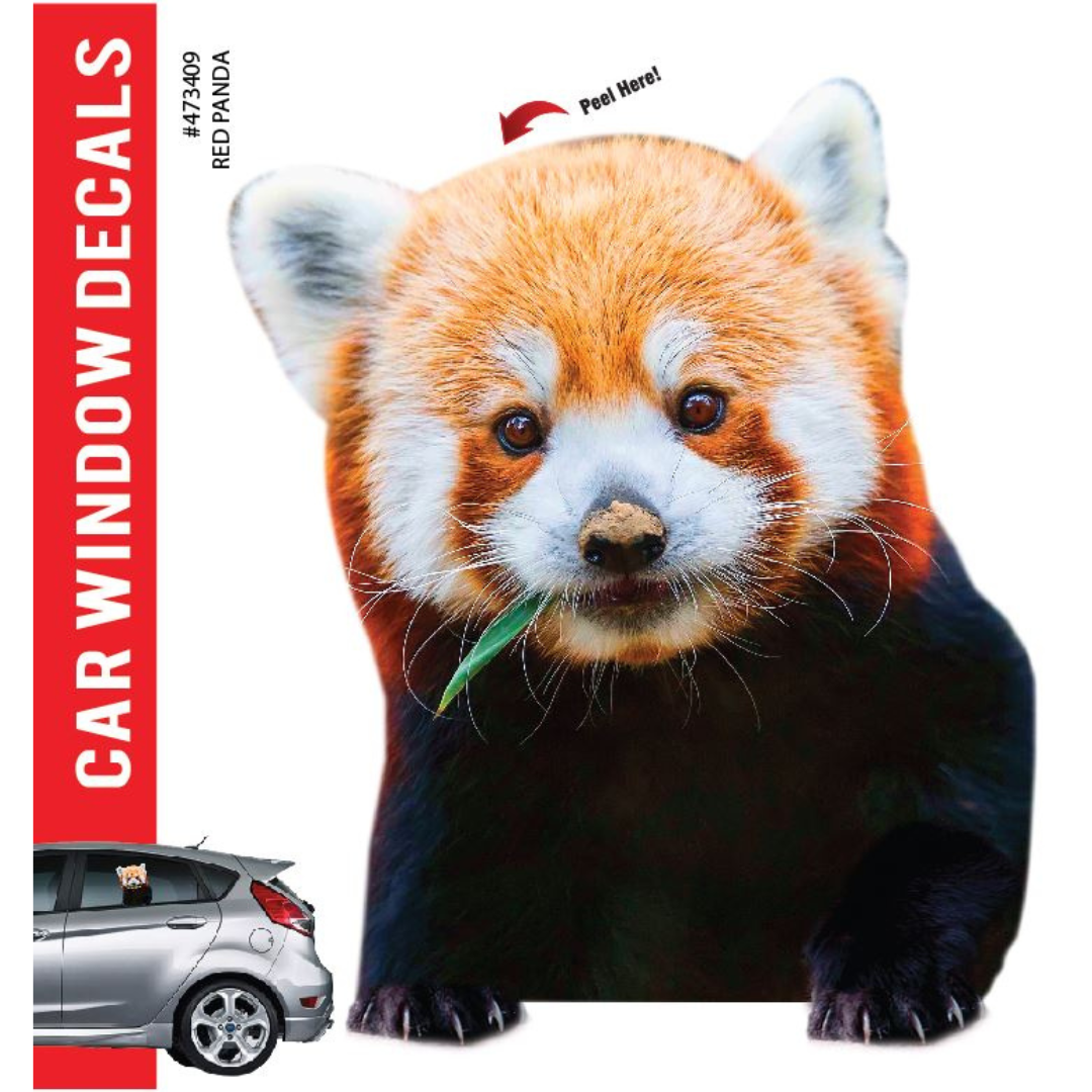 Car Window Decal - 3D - (Red Panda) waterproof car decal