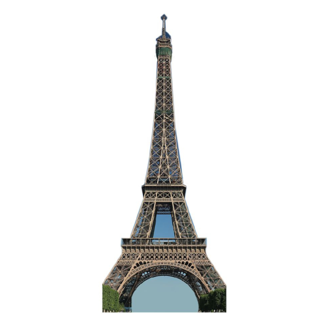 Eiffel Tower Cardboard Cutout Life Size, 6 Feet