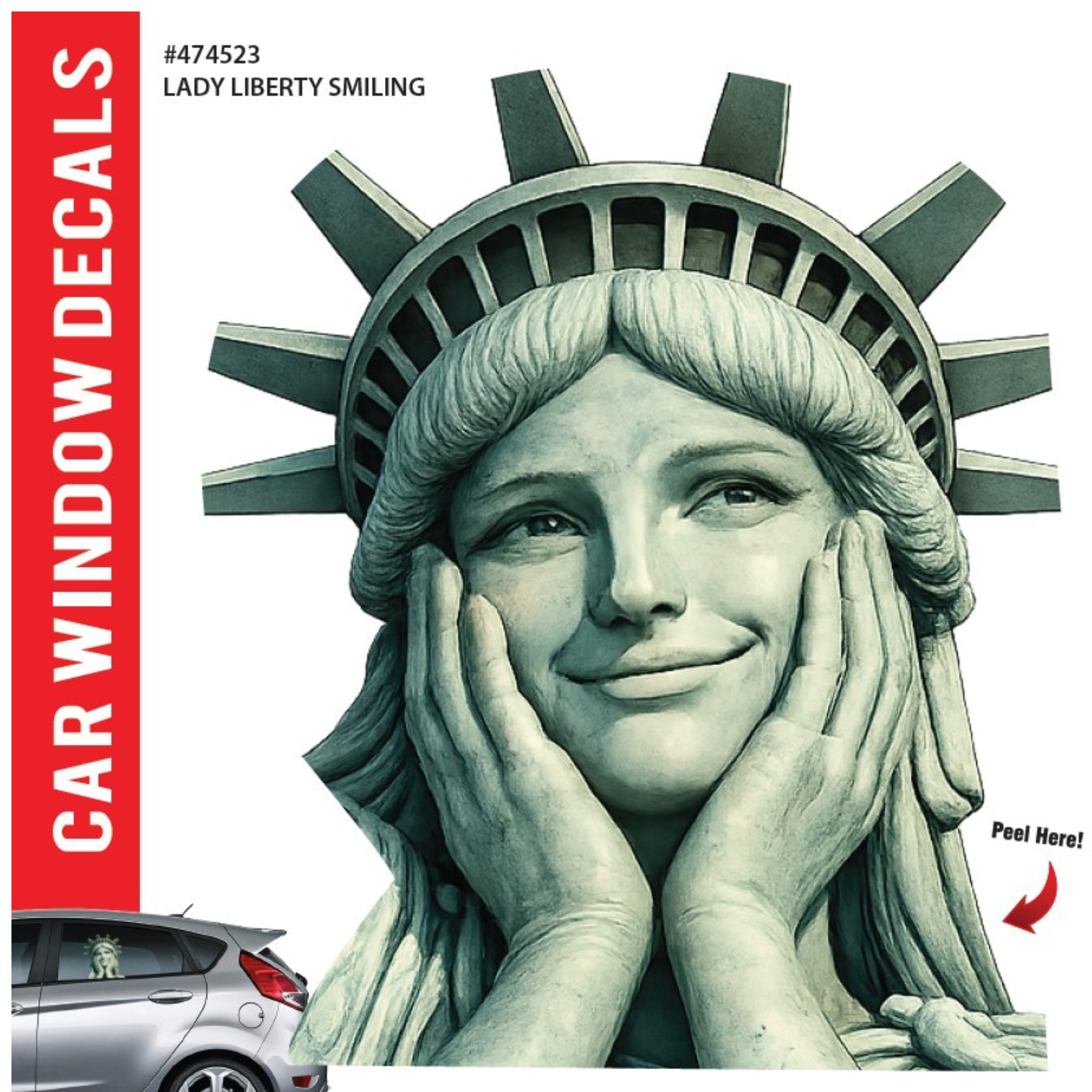 Statue of Liberty Car Window Decals - 3D