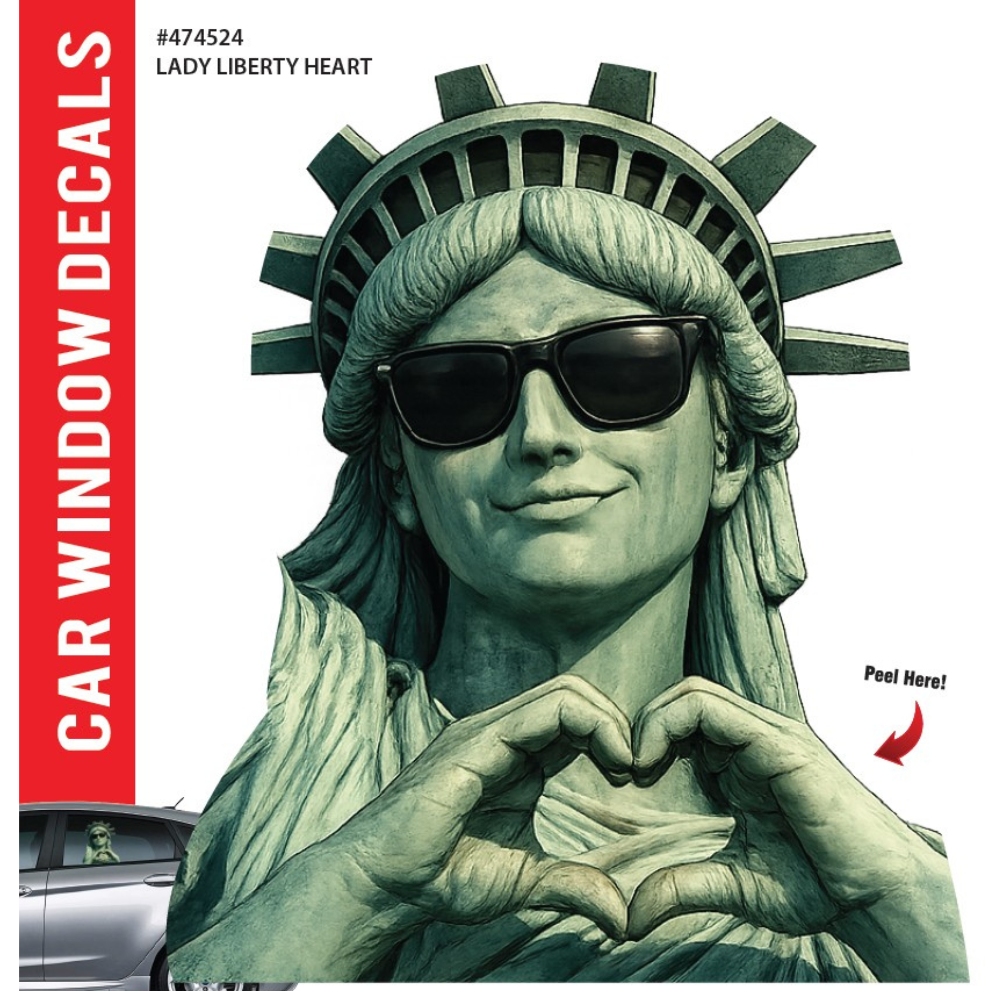 Statue of Liberty Car Window Decals - 3D