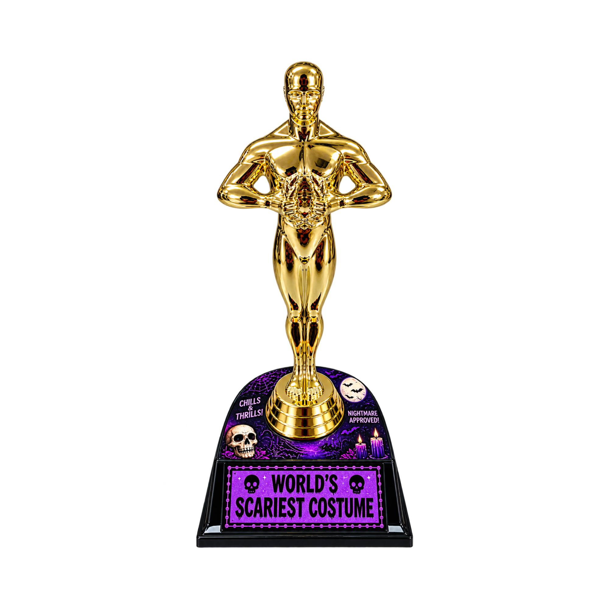 Halloween Themed Award Gold Trophies 7"