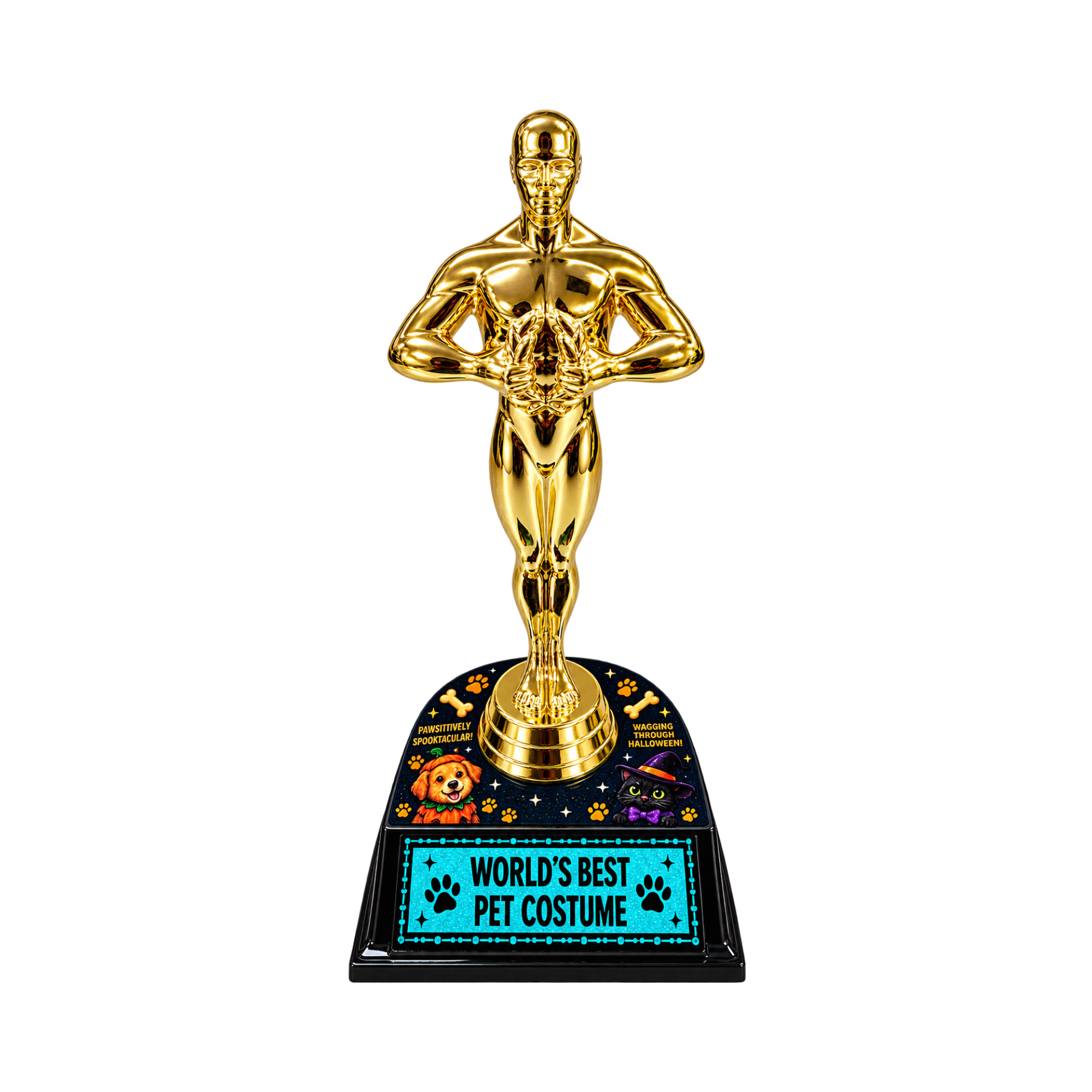 Halloween Themed Award Gold Trophies 7"