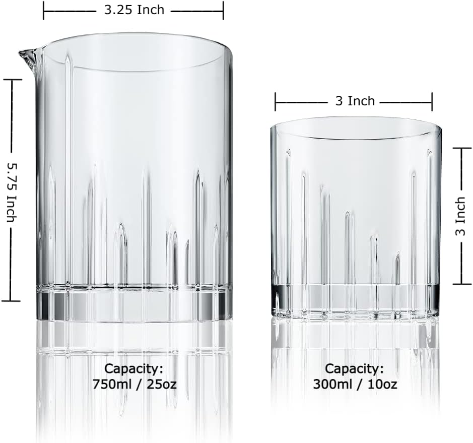 LEMONSODA 360 Rotating Old Fashioned Glass Set With Mixing Pitchers - Lemonsoda