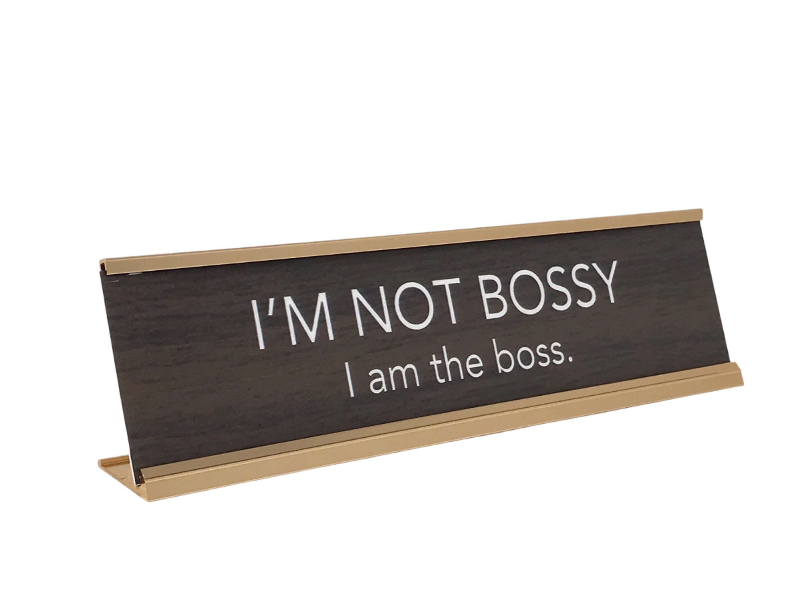 LEMONSODA Novelty Desk Sign, Without Frame (I'm NOT Bossy, I am The boss) - 8 X 2 in - Lemonsoda