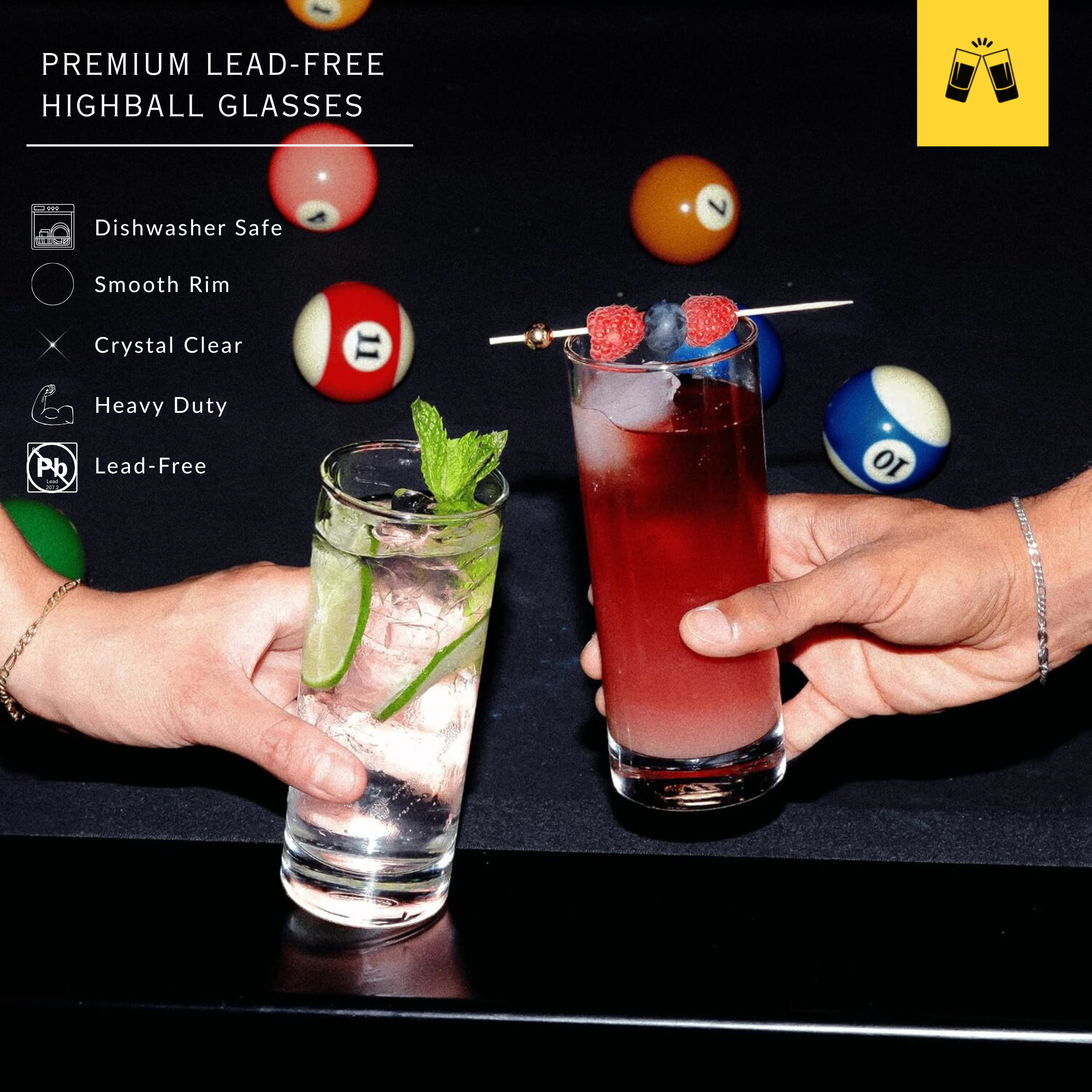 Premium highball glass set