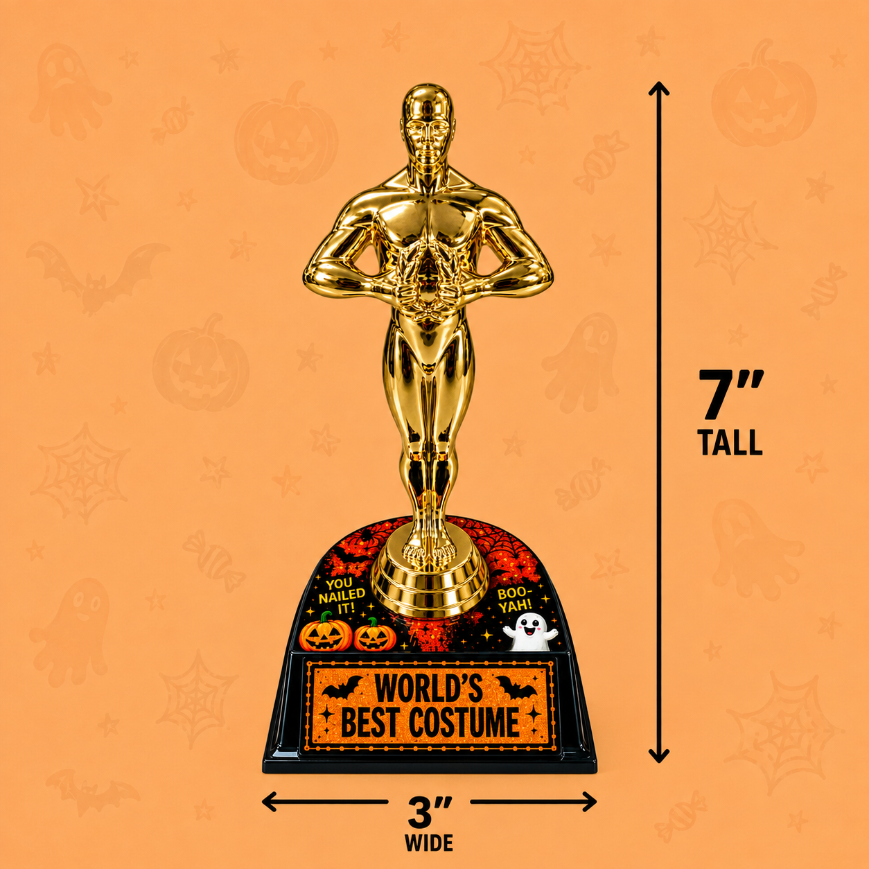 Halloween Themed Award Gold Trophies 7"
