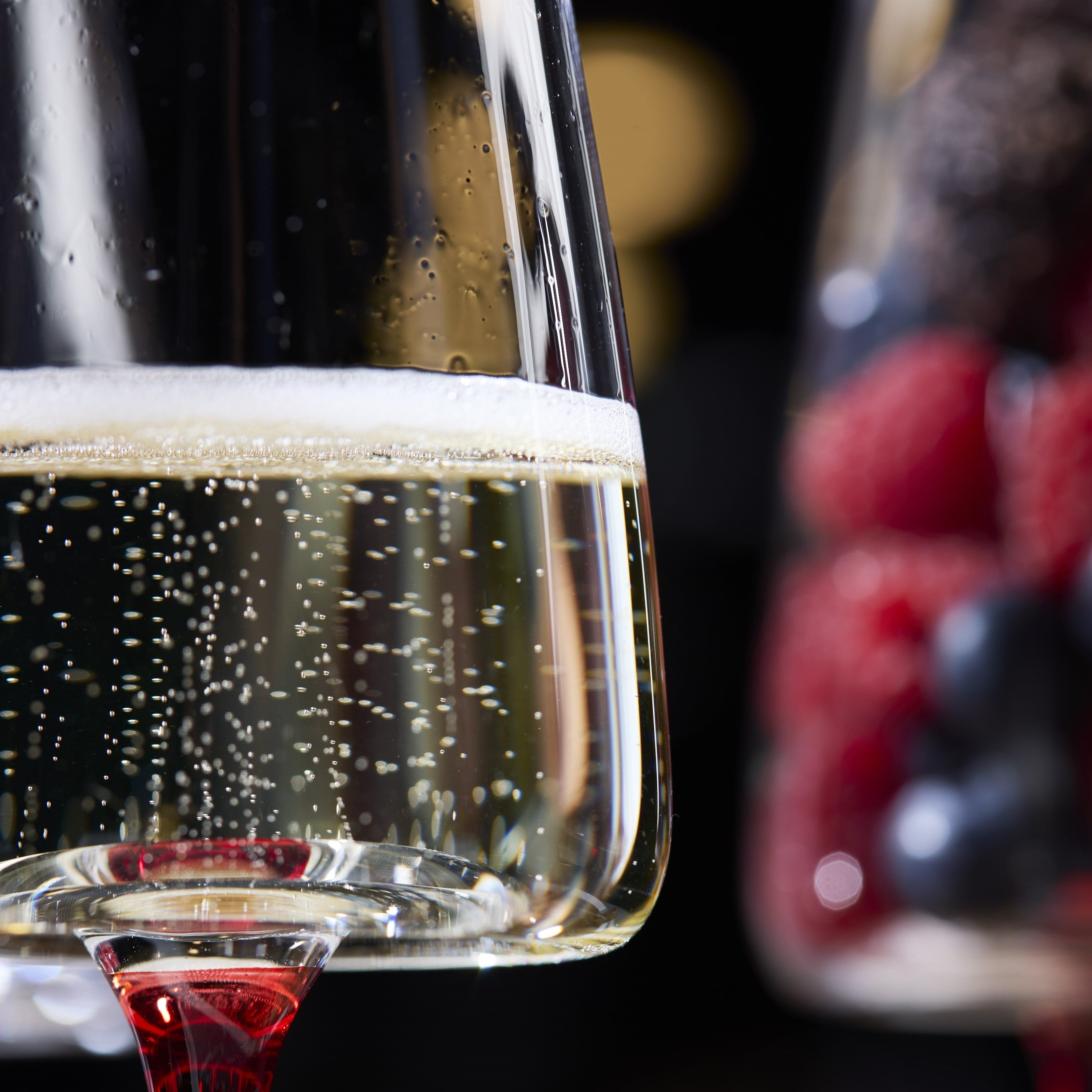 Concave Champagne Glasses - 9oz crystal modern flutes