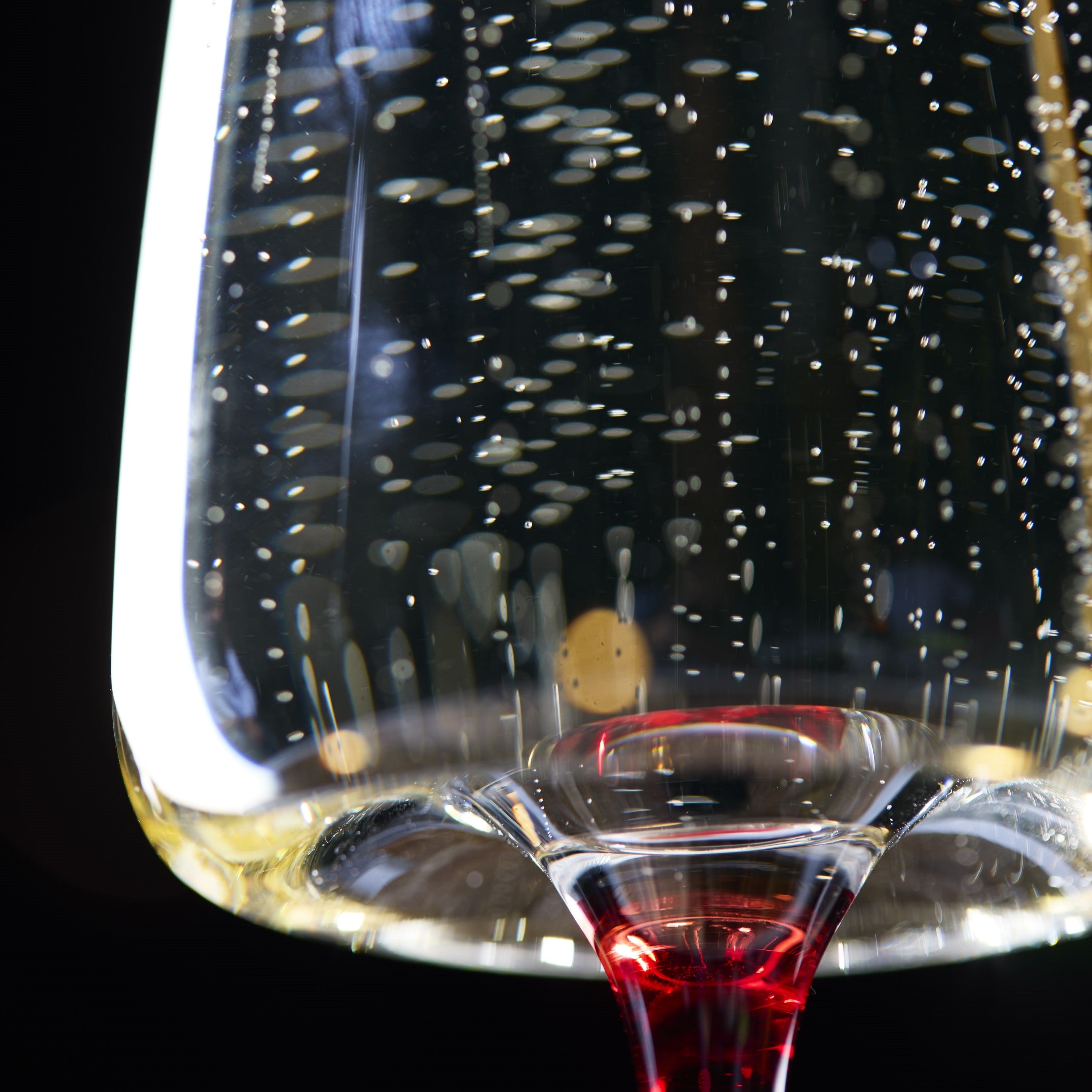 Concave Champagne Glasses - 9oz crystal modern flutes