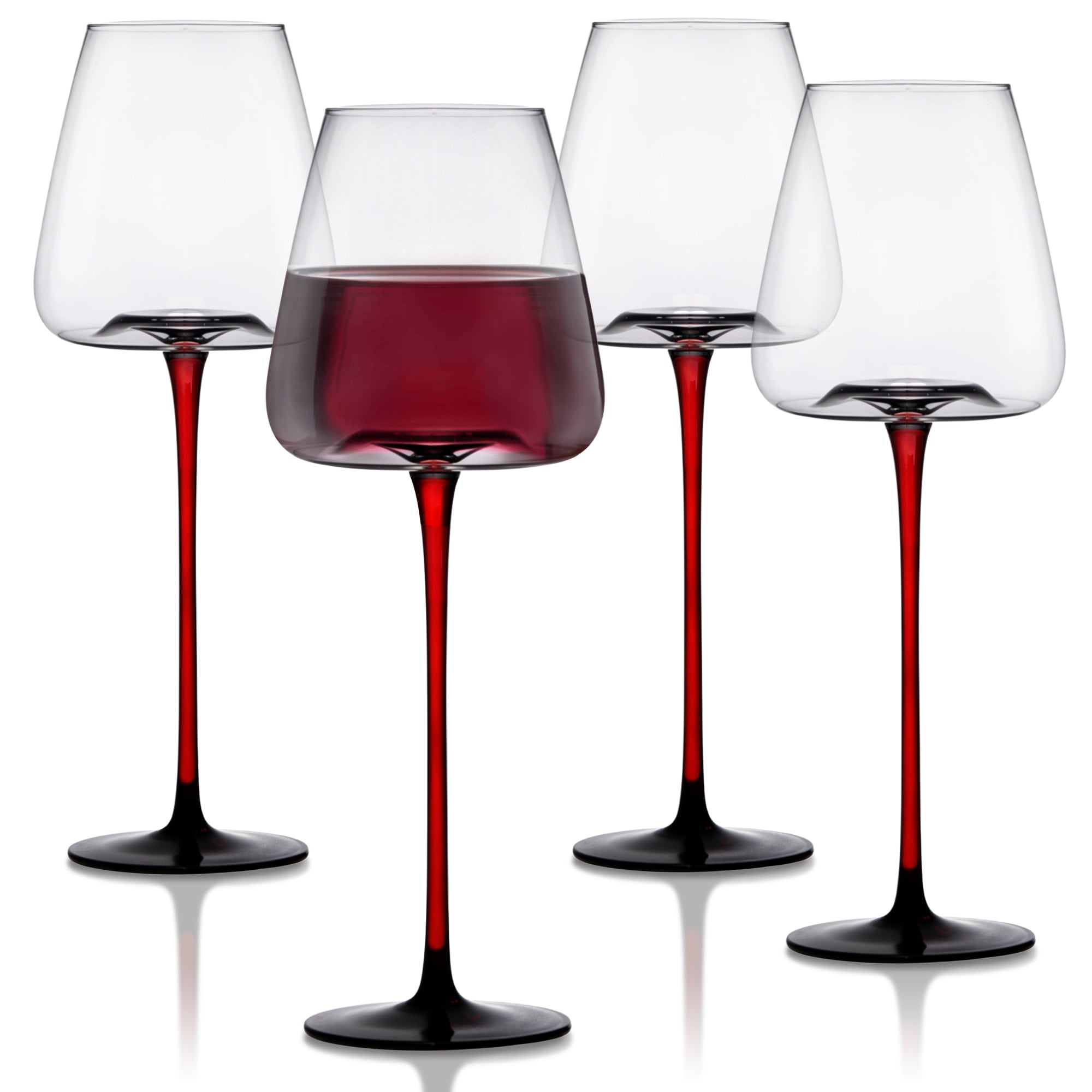 Concave Wine Glasses - 20oz crystal large wine glass set