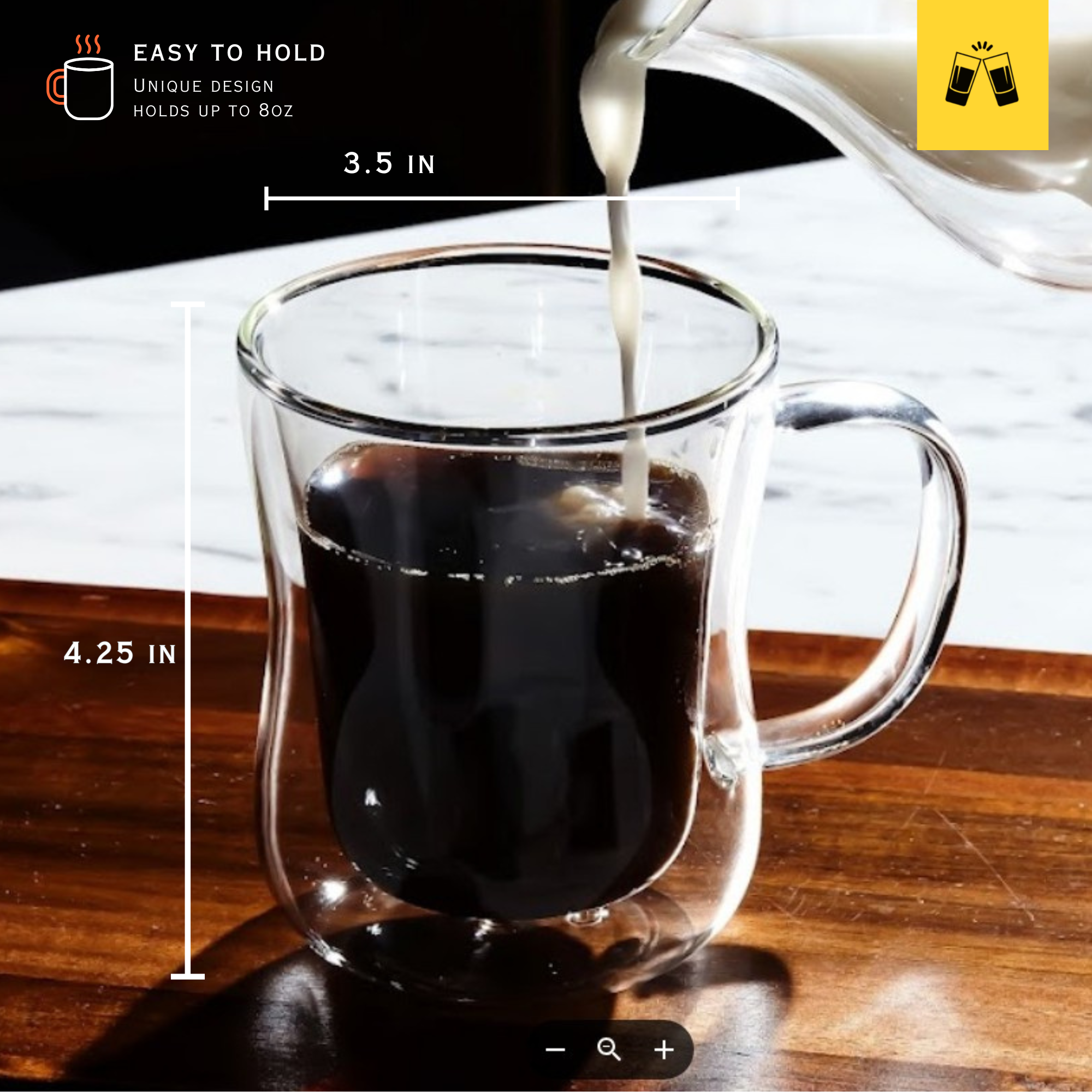 Double Walled Colored Coffee Mug Set 10oz - Set of 2