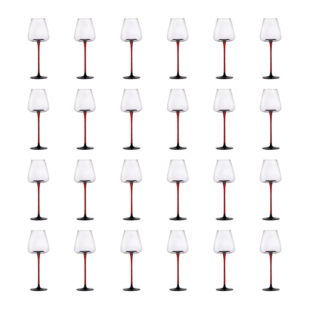 Concave Wine Glasses - 20oz crystal large wine glass set
