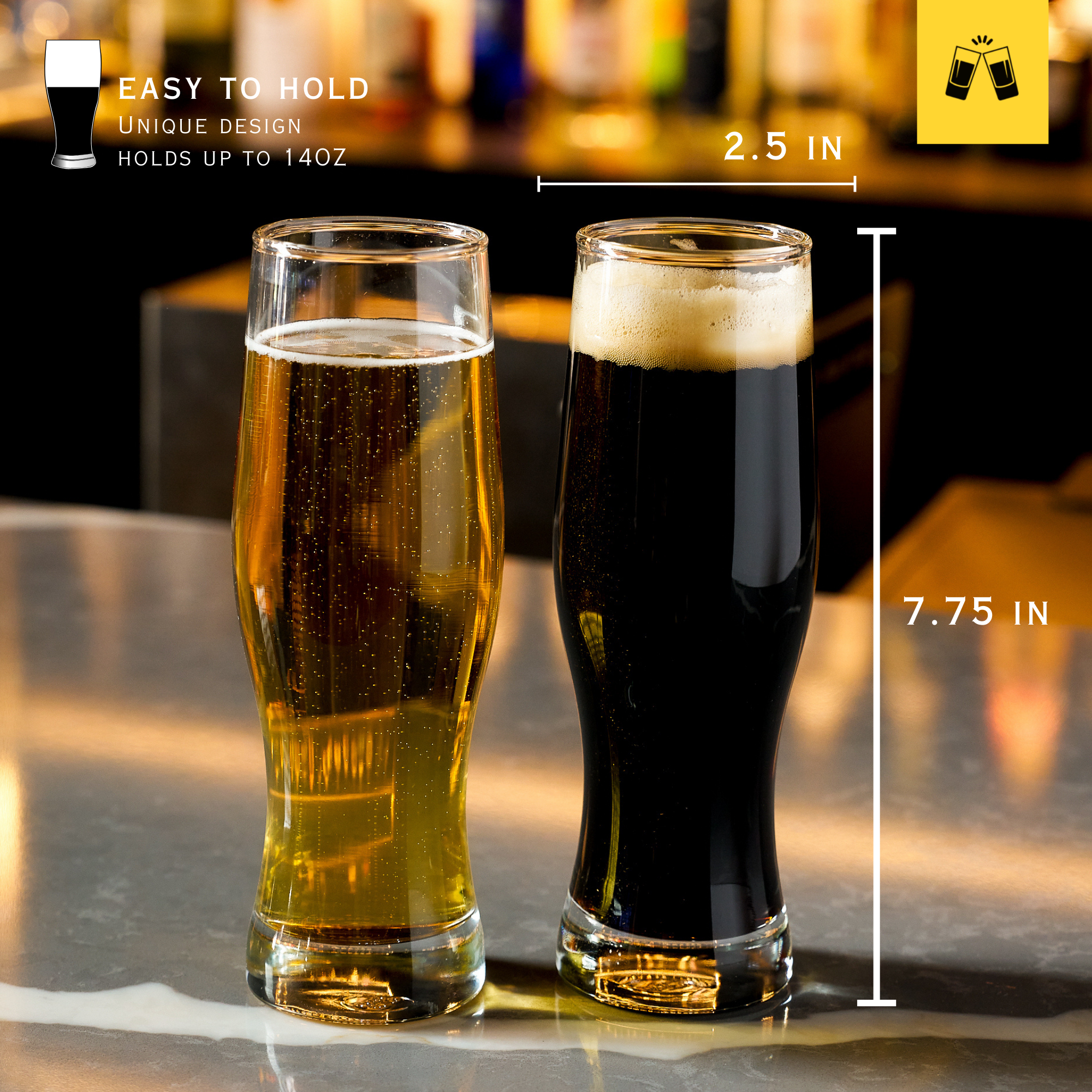 Beer Belly Pilsner Glass - 14oz