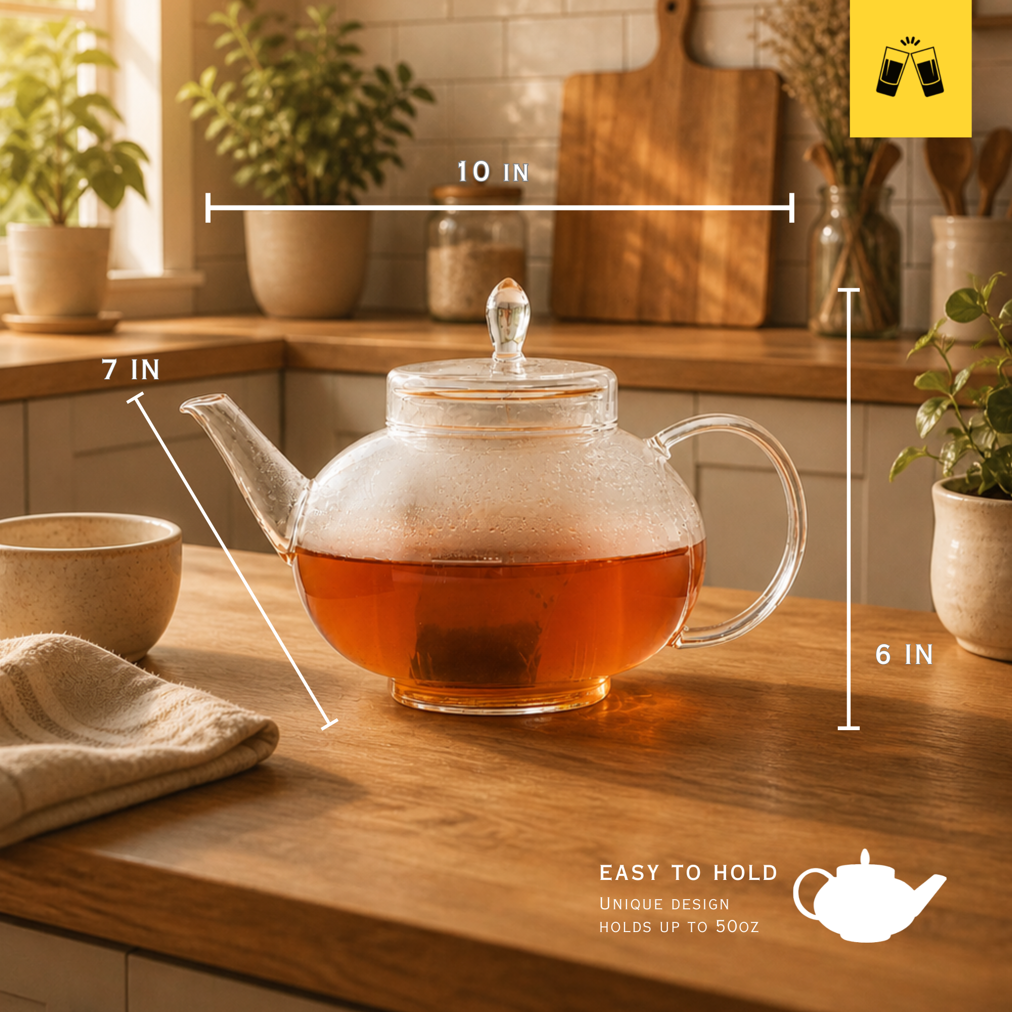 Glass Kettle With Built In Infuser