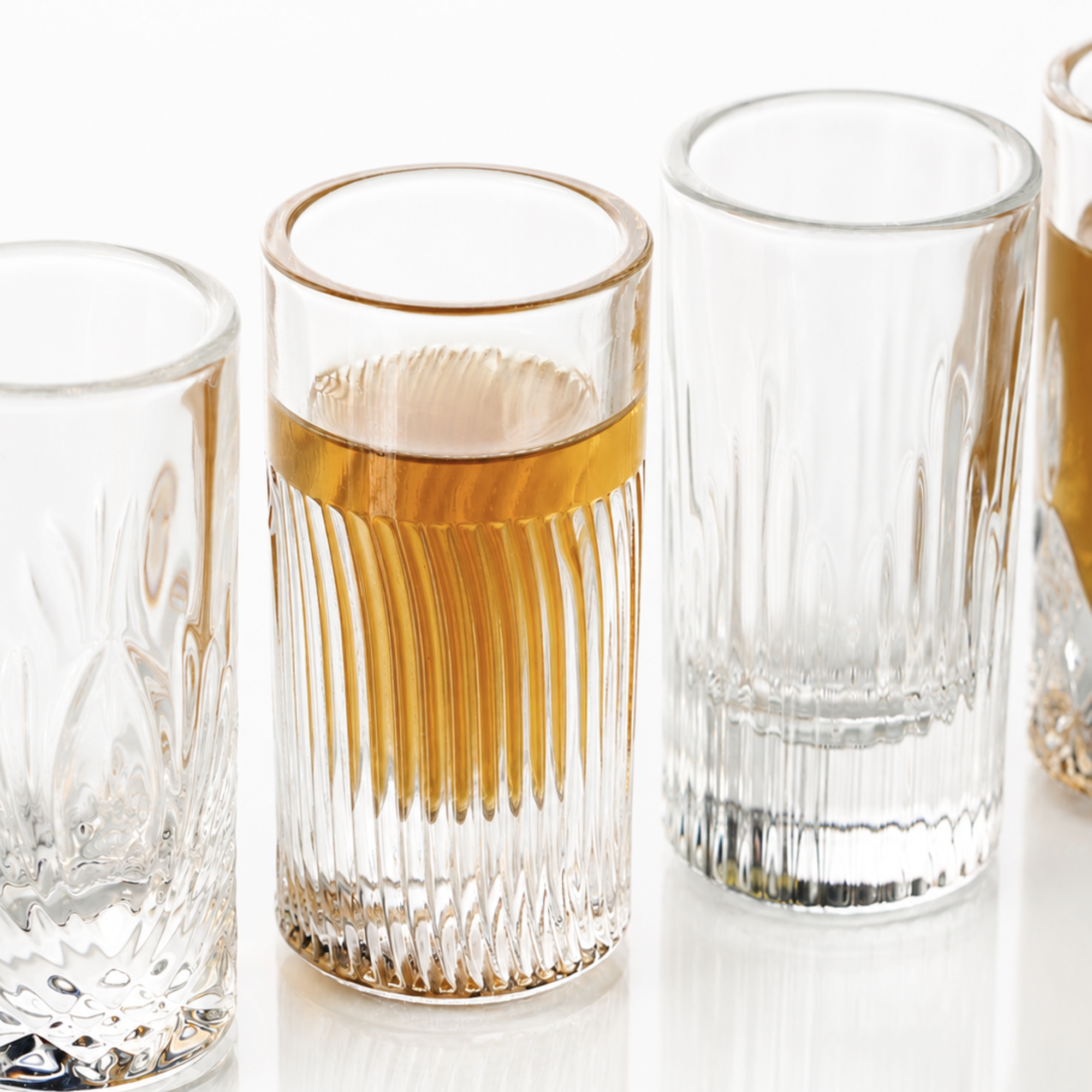 Mixed Crystal Cut Shot Glasses (1oz)