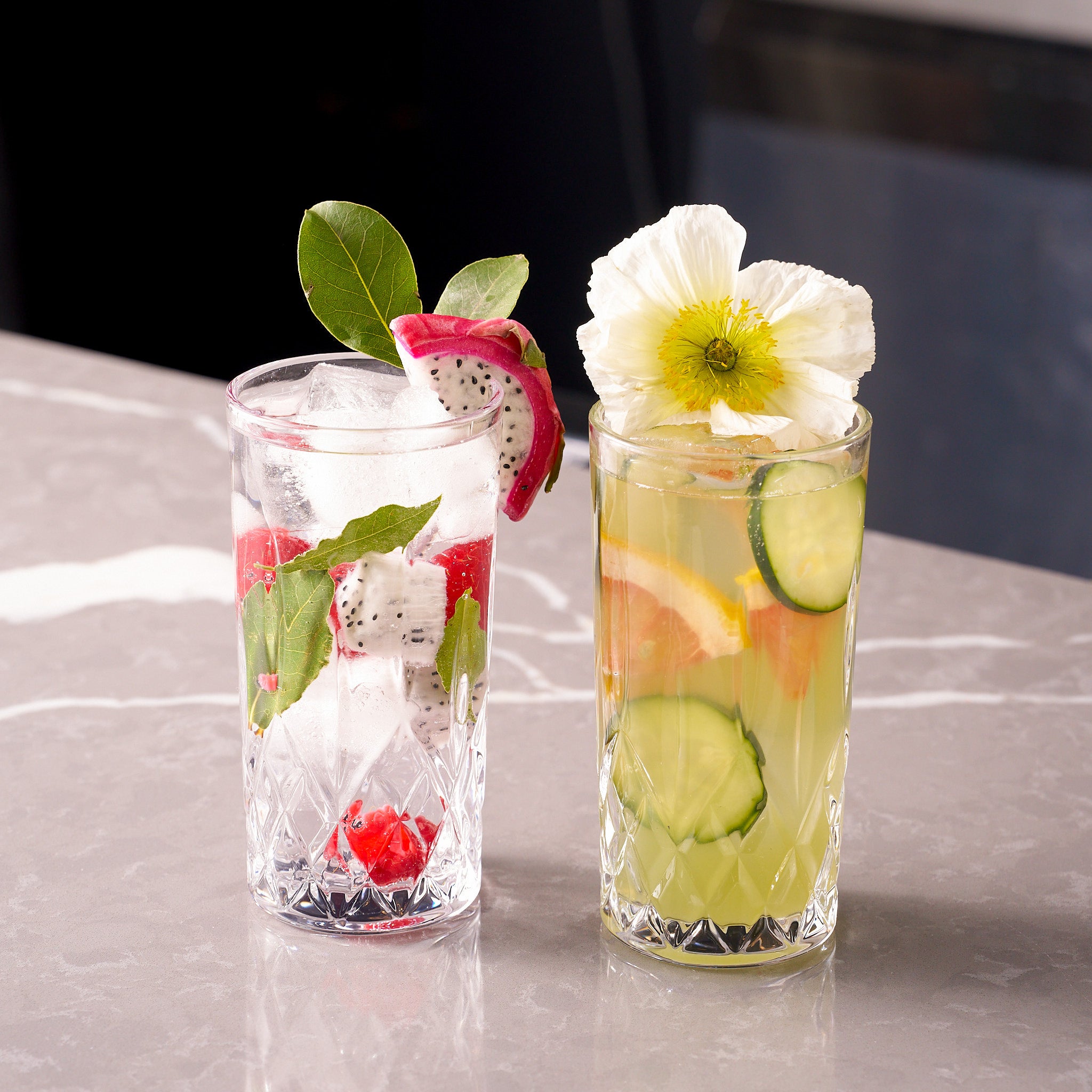 Tom Collins Drinking Glasses – Premium Water Glasses Set of 4 – 12Oz