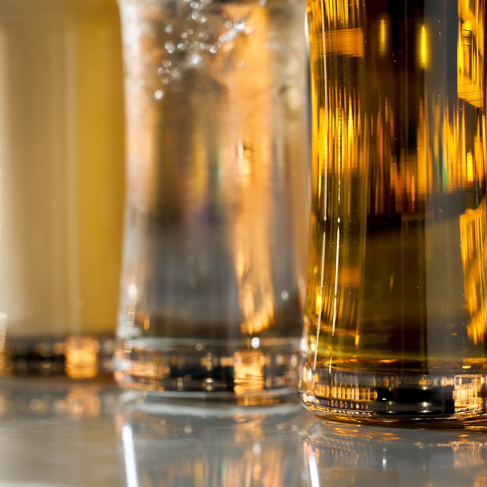 Tall Napoli Hurricane Cocktail Glasses - Handcrafted Cocktail Glass Set (15oz)