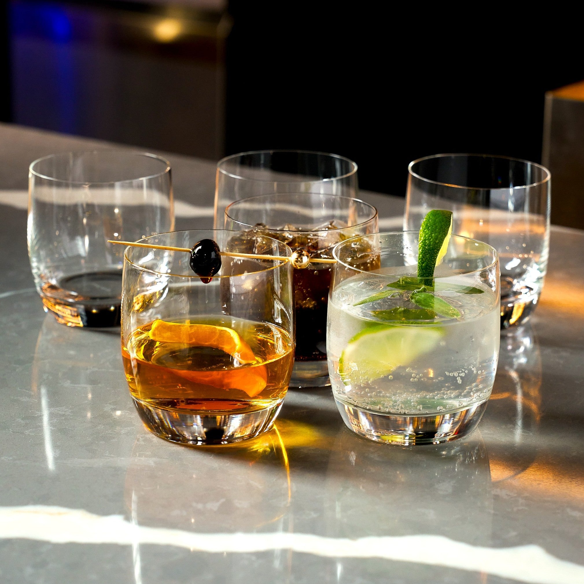 Crystal Double Rock Old Fashioned Glasses (395 mL / 13.3 fl. oz)