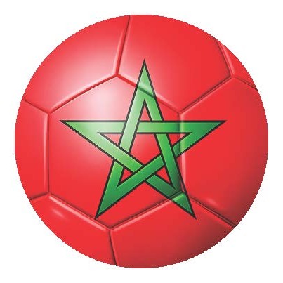 National Flag Soccer Ball Car Window Decals - 3D