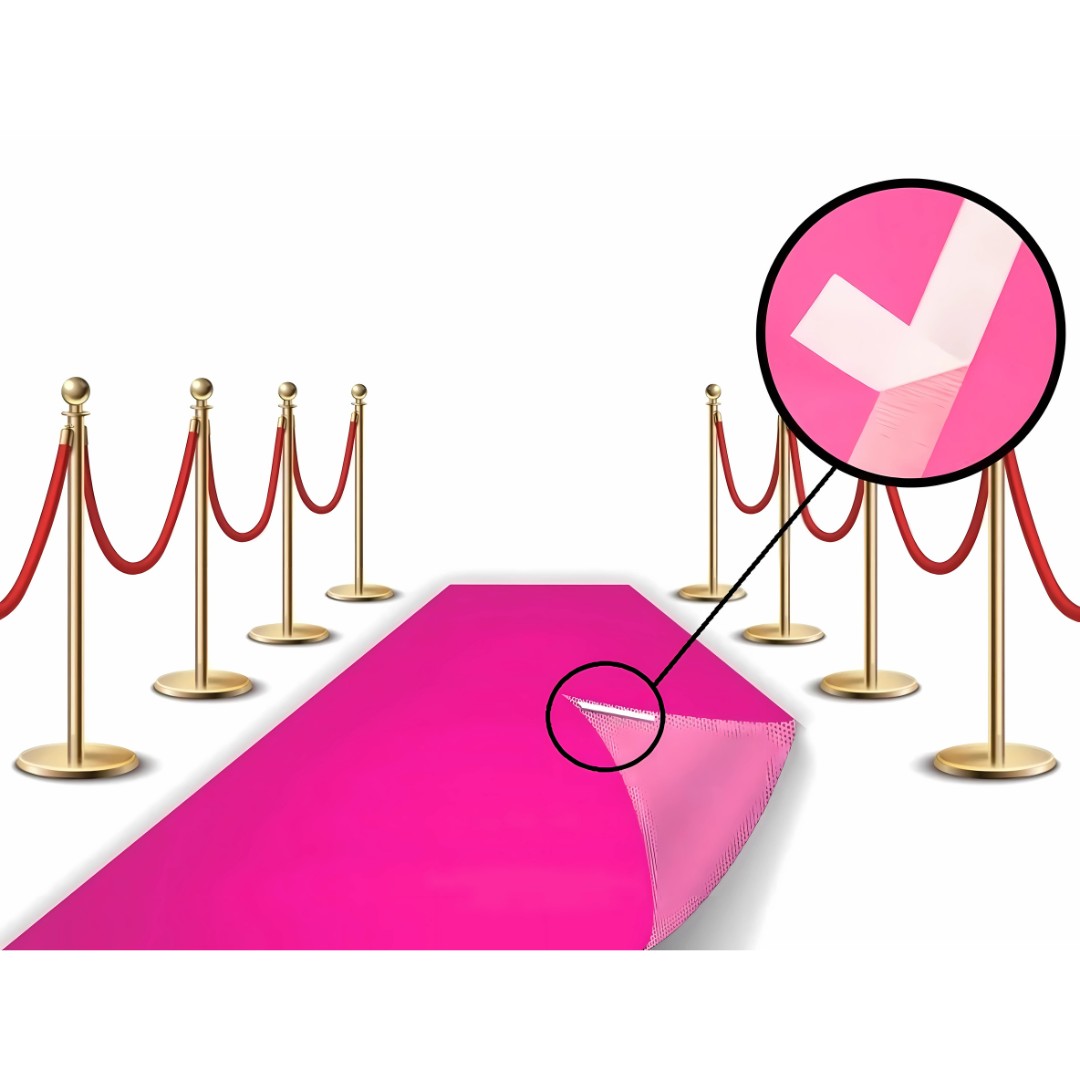 Carpet Floor Runner Hollywood Party Decoration Fabric 2x15 - Pink