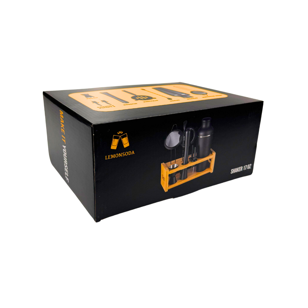 8-Piece Cocktail Shaker Set with Stand stainless steel