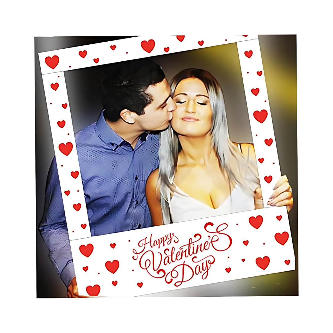 LEMONSODA Valentine's Day Party Frame Photo Prop, 35 X 30 inches (Happy Valentine's Day)