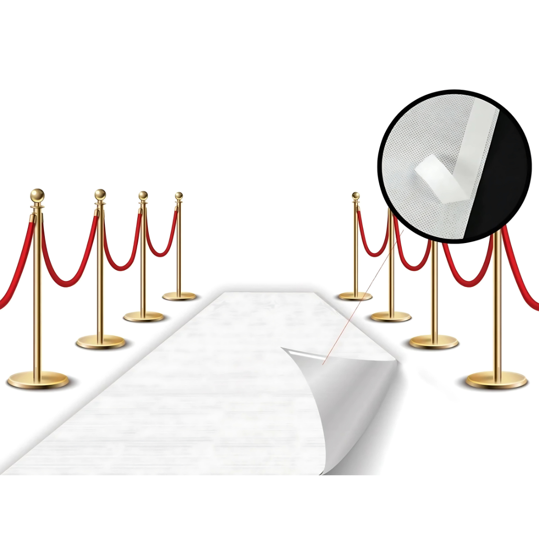 Carpet Floor Runner Hollywood Party Decoration 2x15ft - White