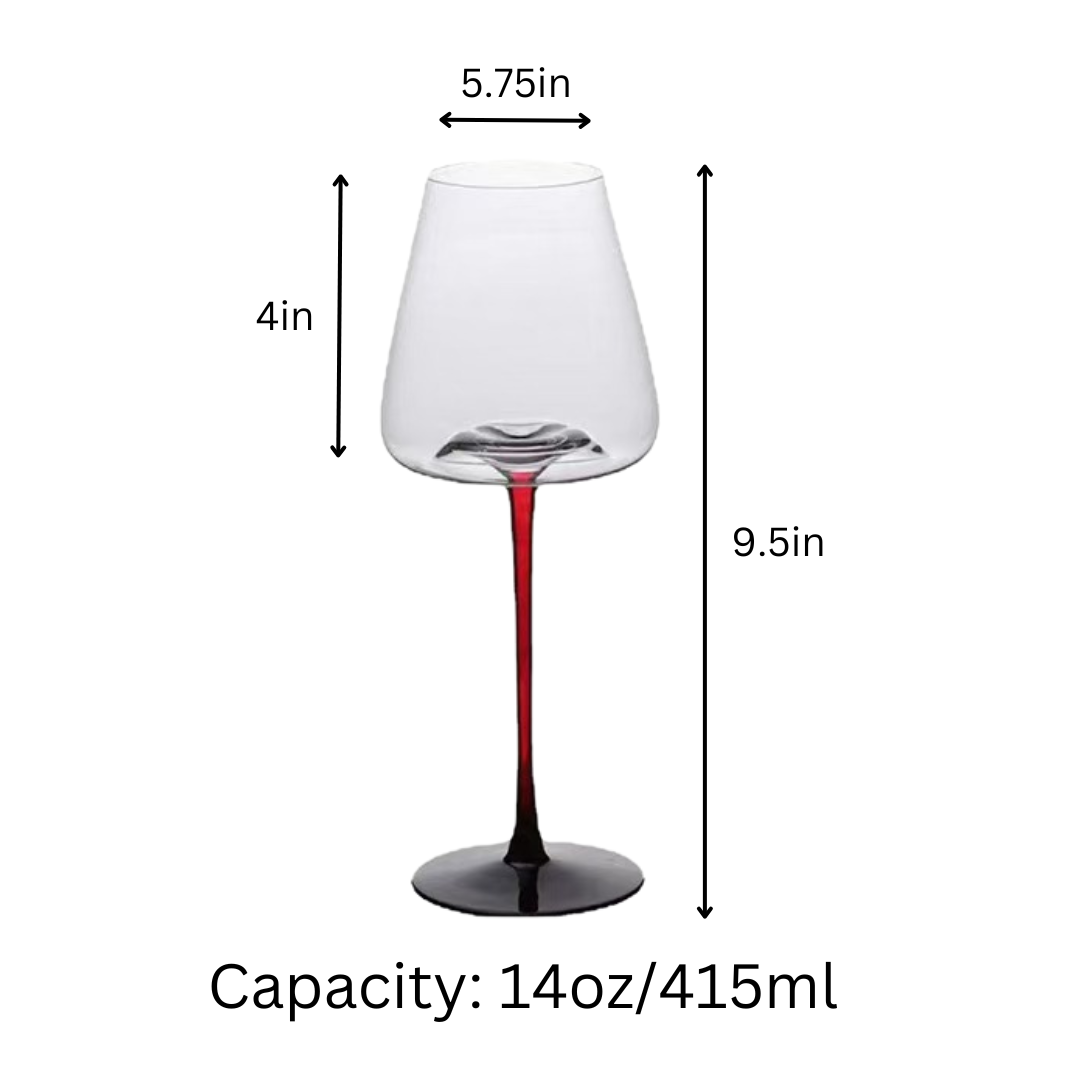 Large Concave Wine Glasses - 16oz