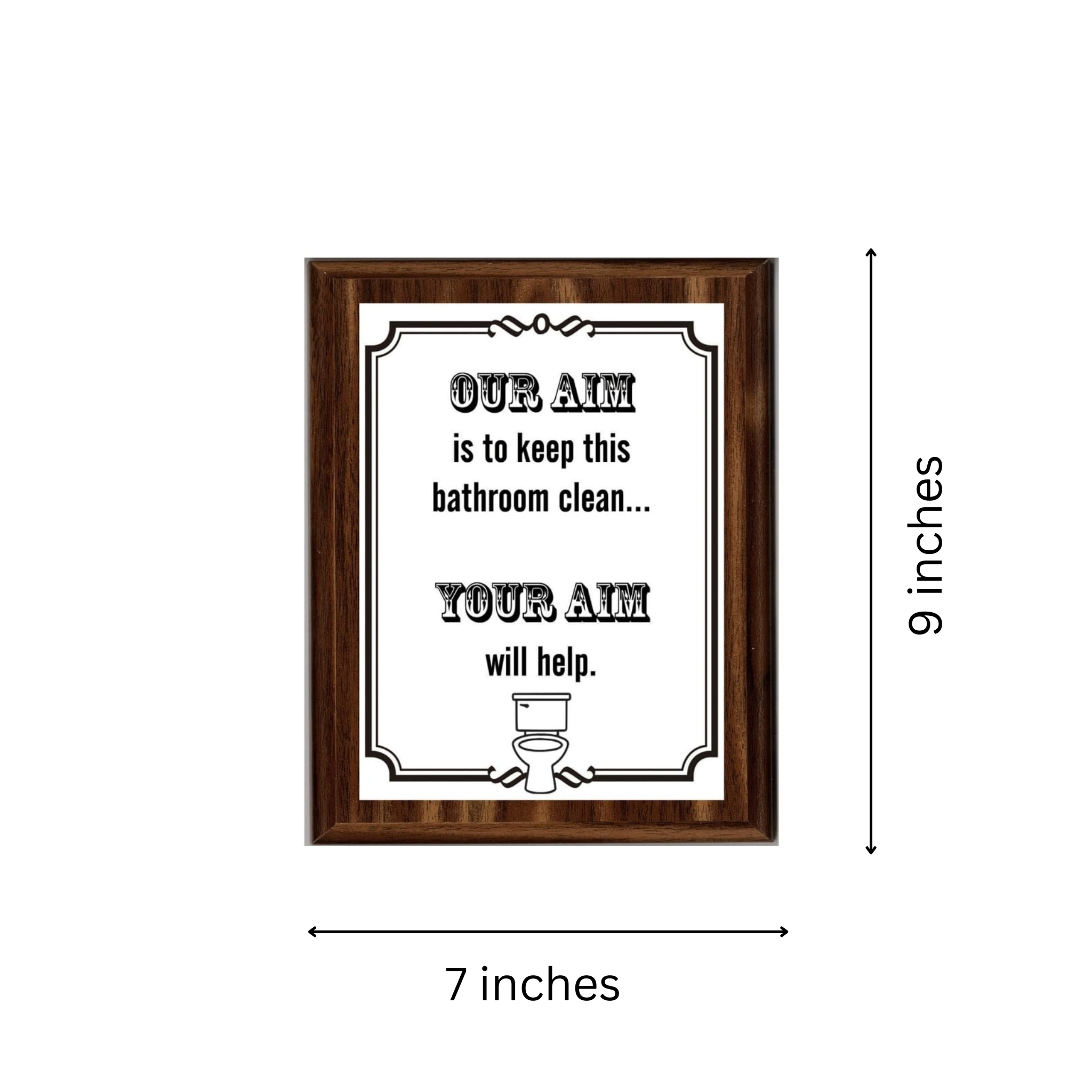 LEMONSODA Engraving Bathroom Plaques (Our Aim, White)