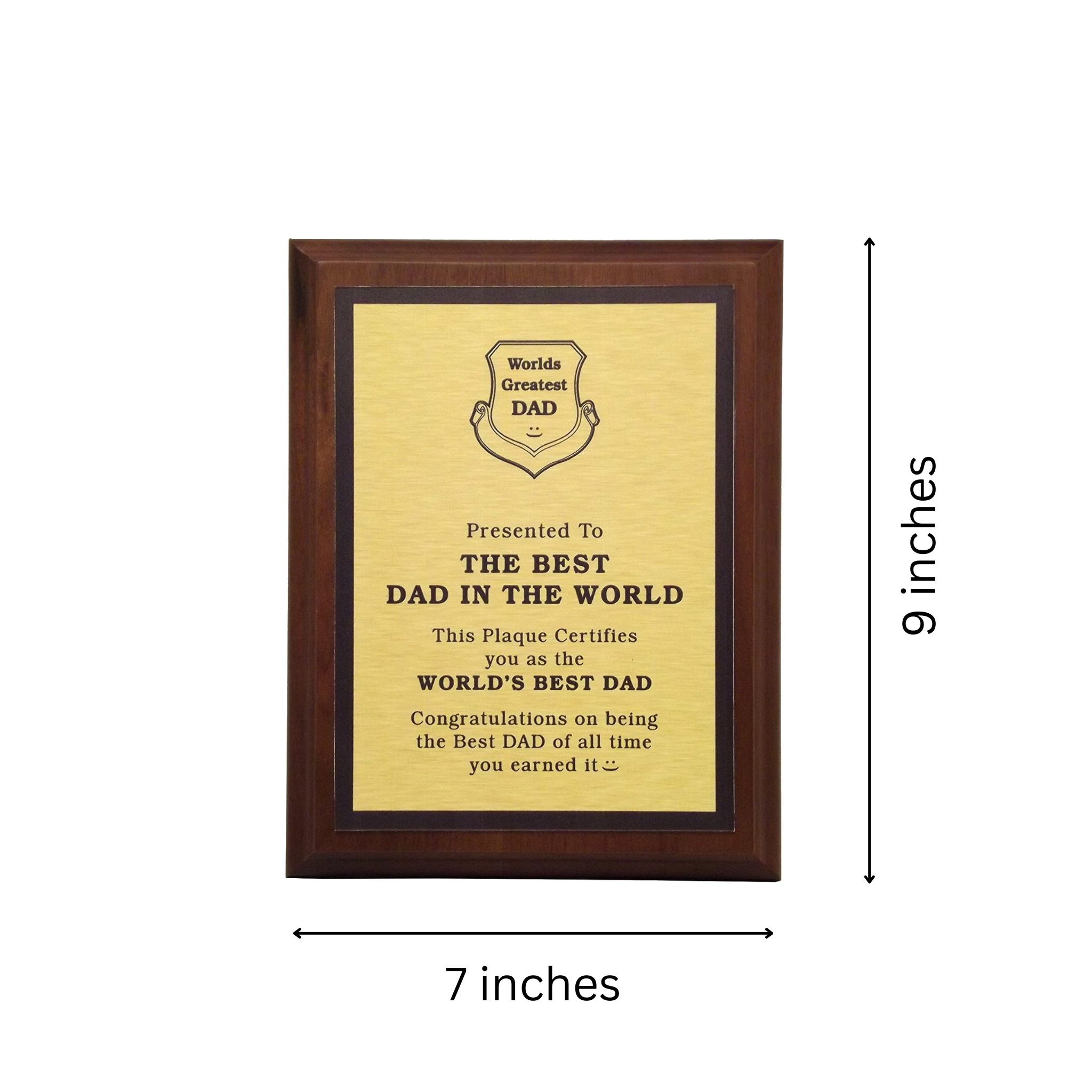 LEMONSODA World's Greatest Plaque (Best Dad in The World) - Gold