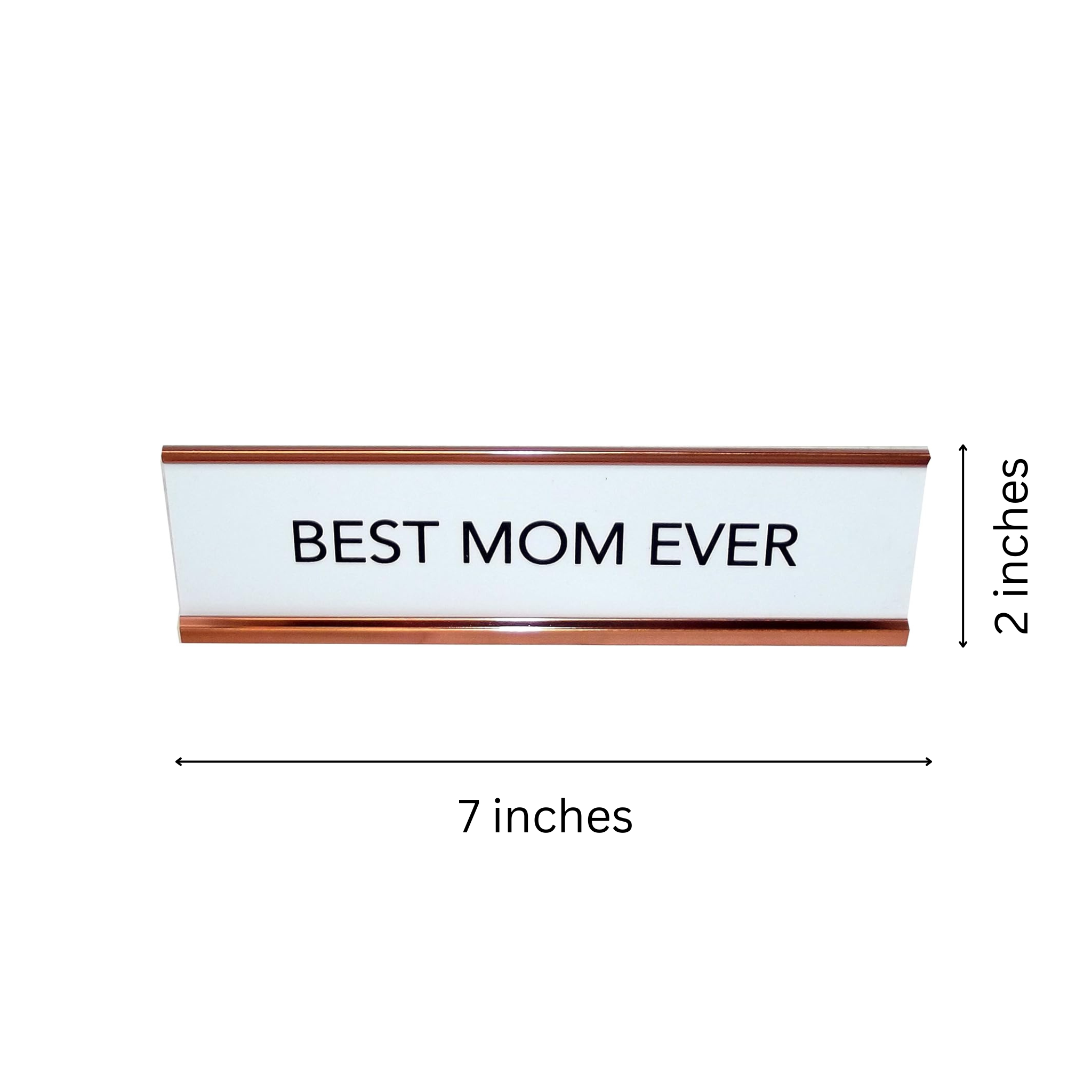 LEMONSODA White and Brown Desk Sign - (Best Mom Ever)