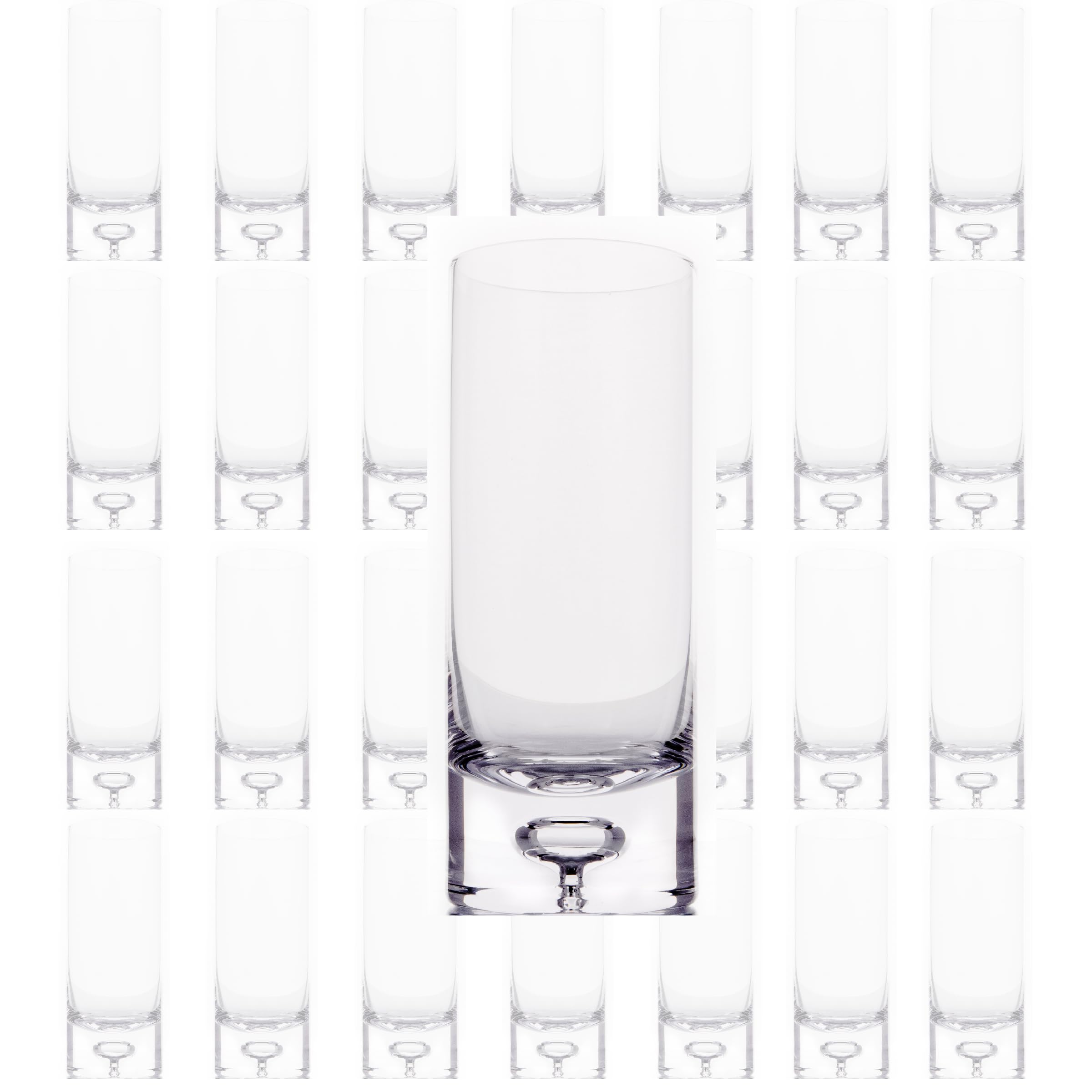 Crystal Bubble Base Collins Glass Highball Tumbler 12oz