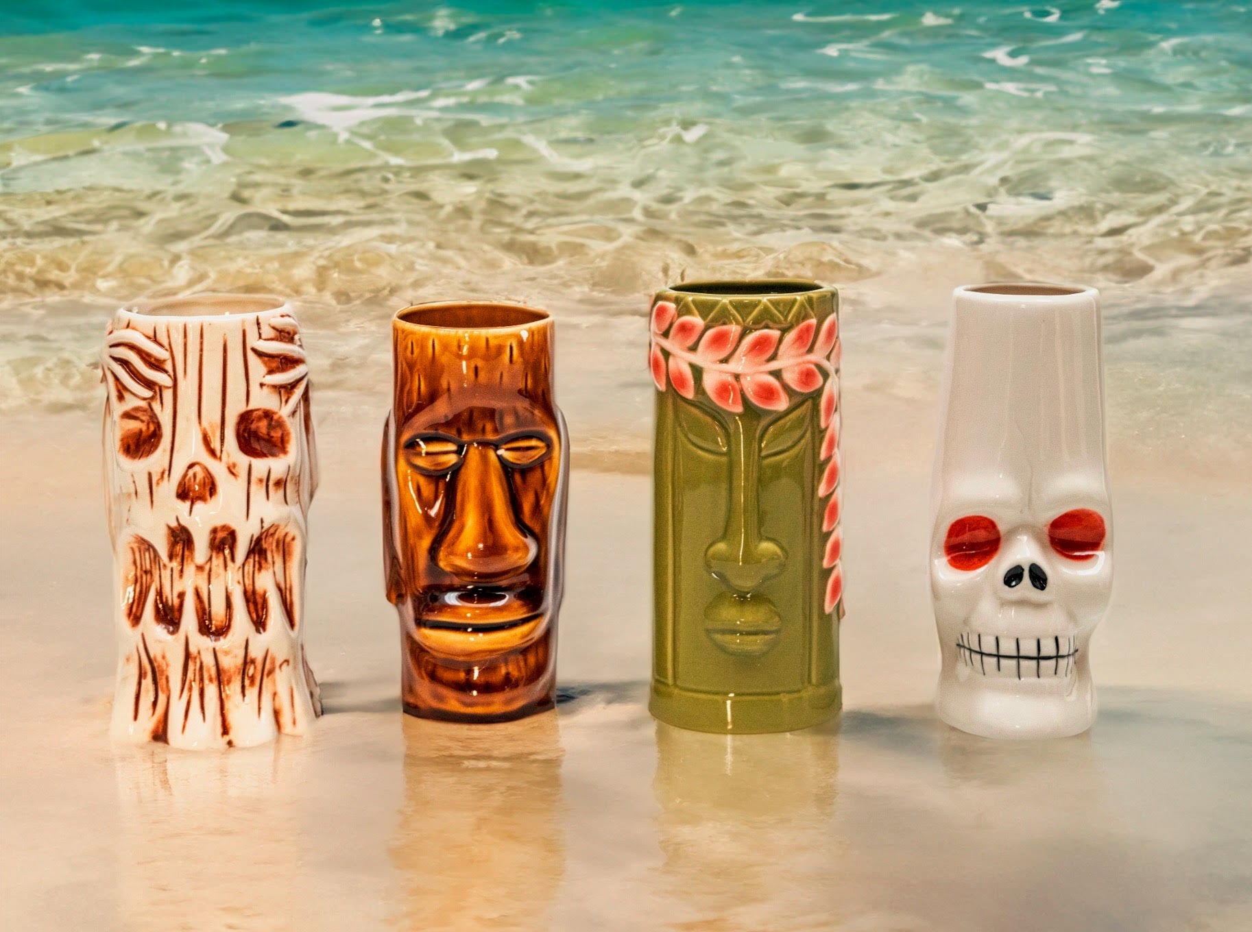 Exotic Ceramic Tiki Mugs