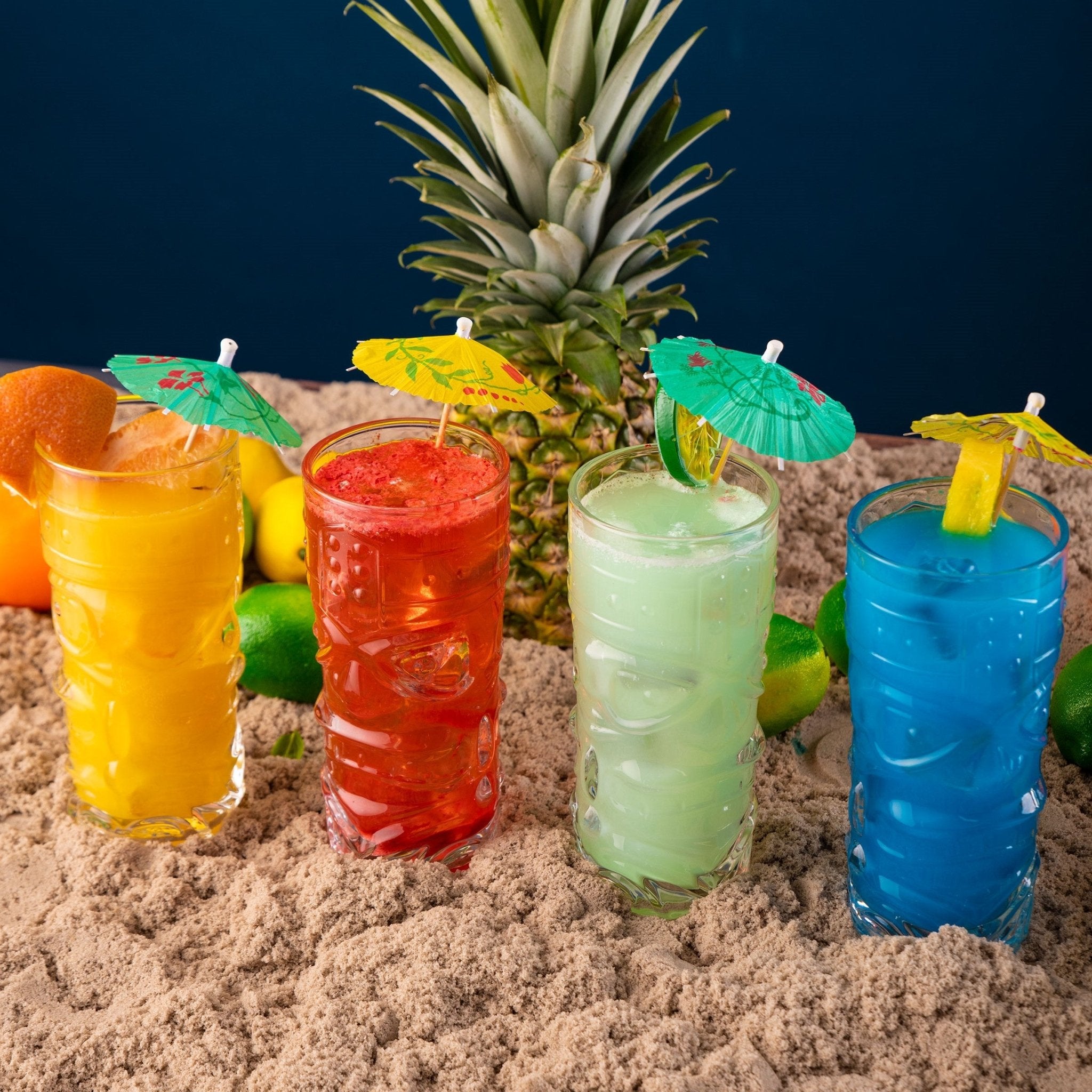 Clear Tiki Glasses, Set of 4 or 6 - 450 ML - Lemonsoda