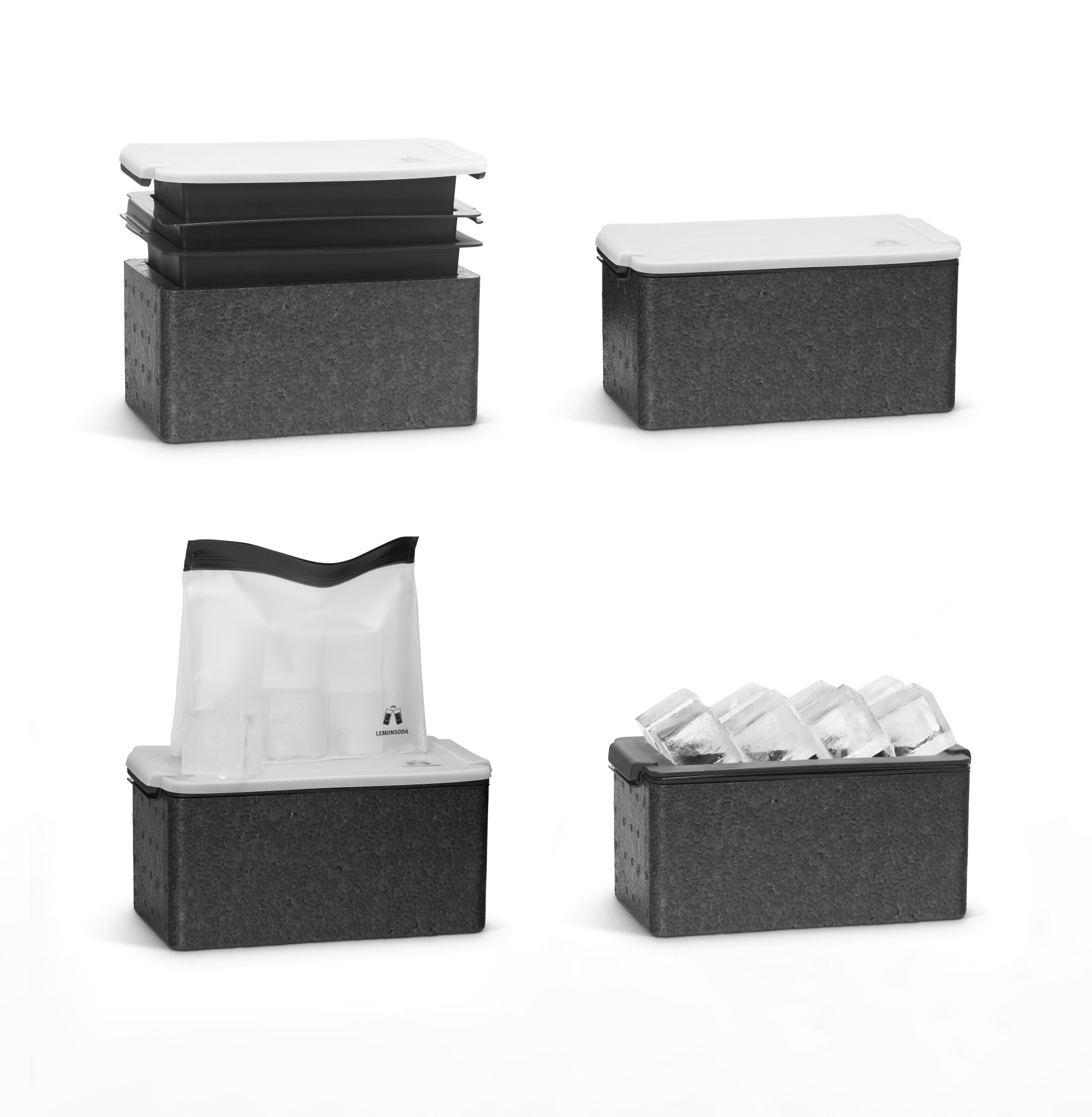 Eight 2" Squares Ice Cube Mold