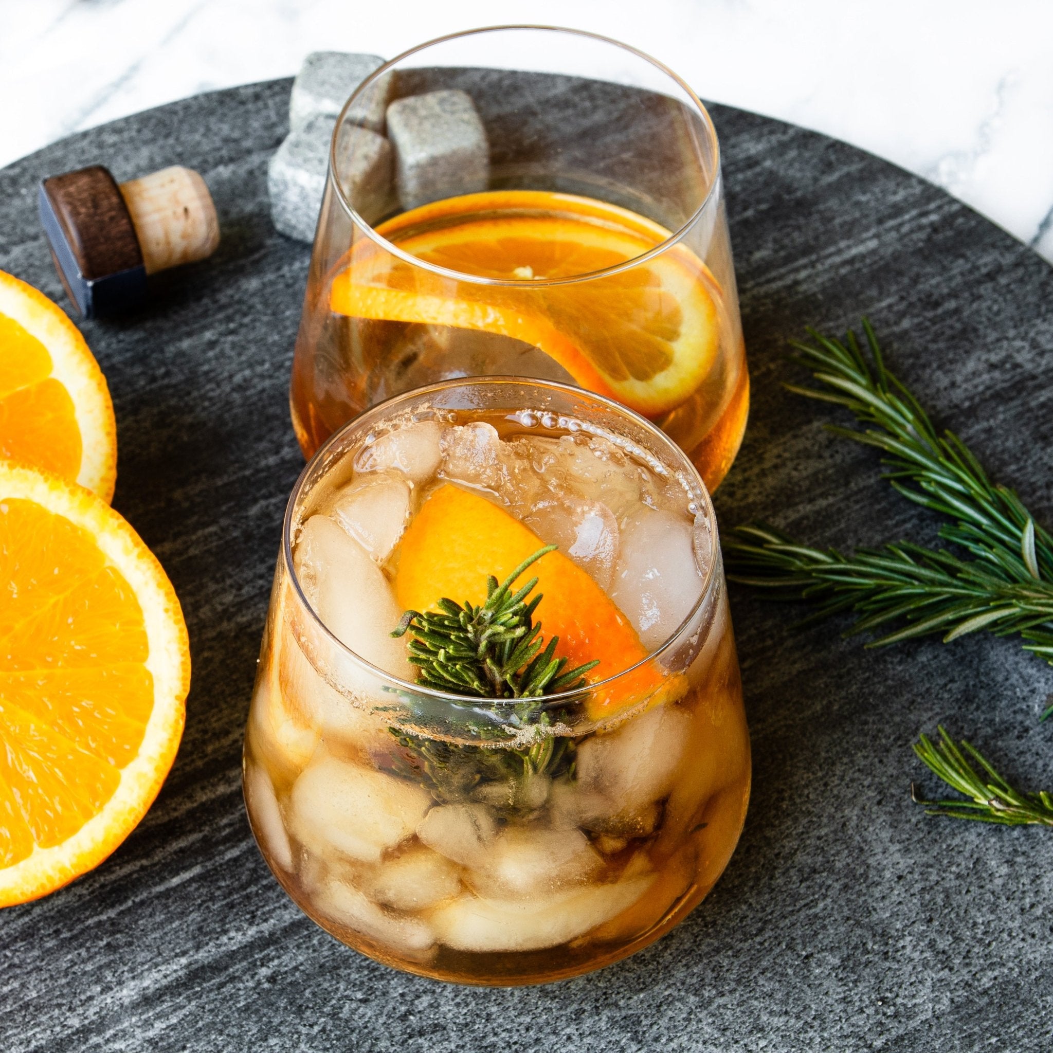 LEMONSODA Crystal Old Fashioned Whiskey Glasses - Set of 4 - 13.5oz - Lemonsoda