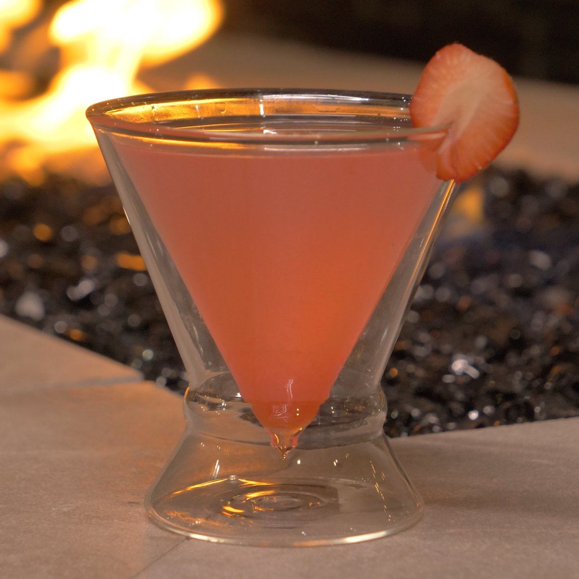 Double-Walled Stemless Martini Glass