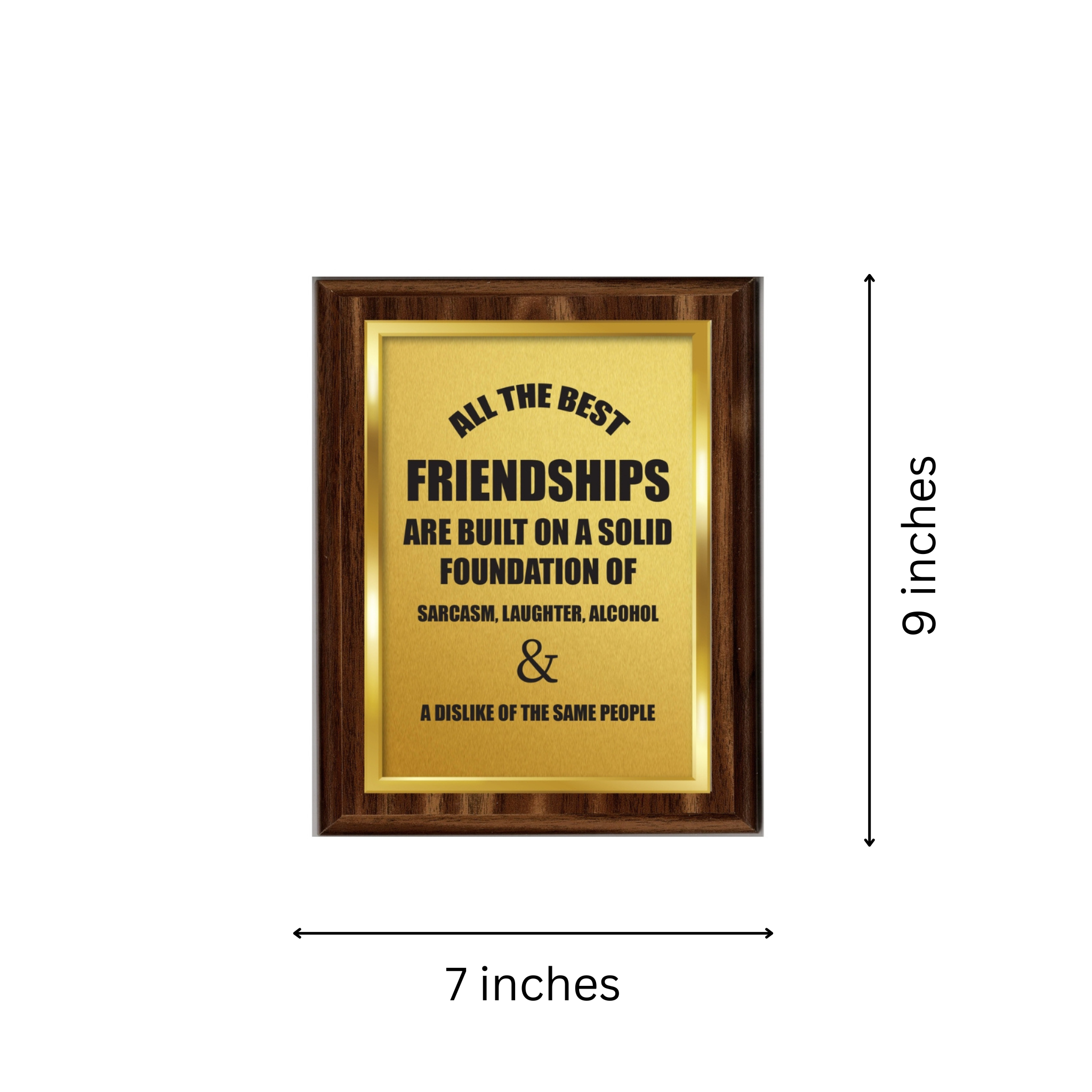 LEMONSODA Engraving Friendship Plaques (All The Best Friendships, Gold)