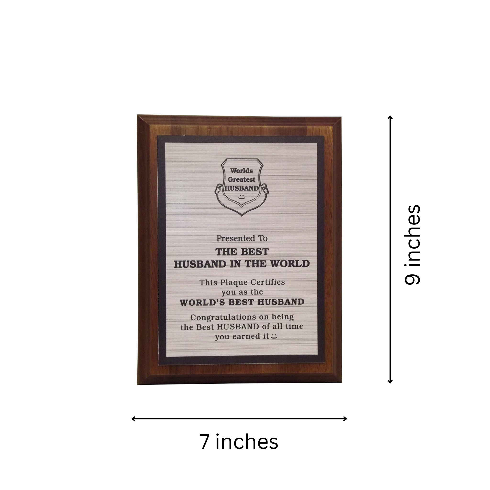 LEMONSODA World's Greatest Plaque (Best Husband in The World) - Silver