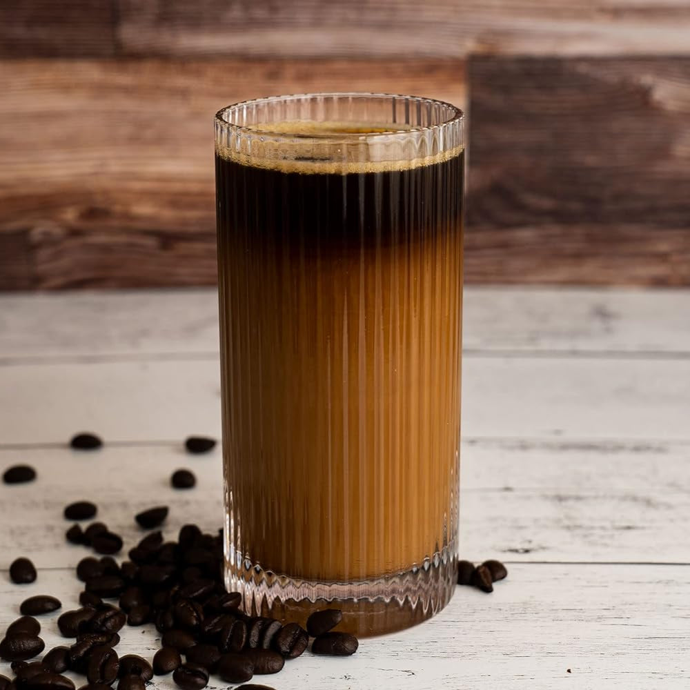LEMONSODA Vintage Straight Line Tumbler -  12oz (Set of 2 or 4) - Lemonsoda