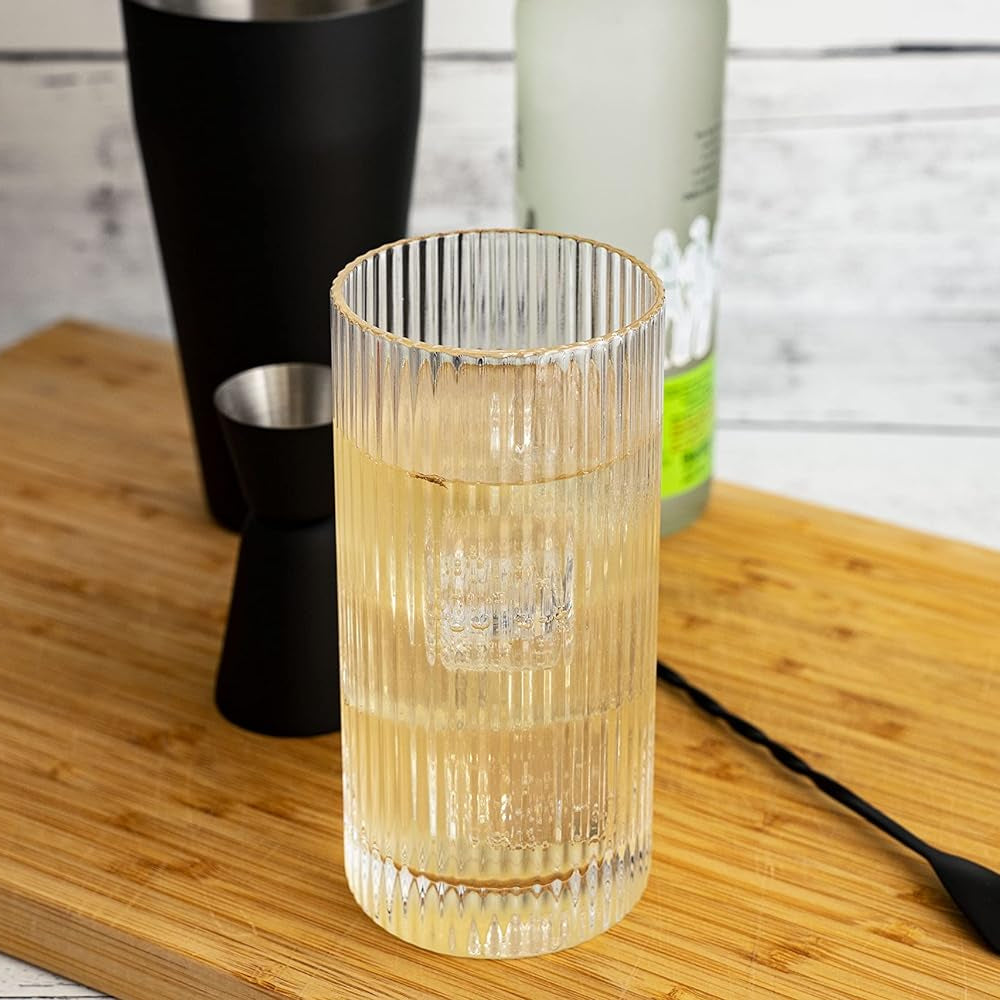 LEMONSODA Vintage Straight Line Tumbler -  12oz (Set of 2 or 4) - Lemonsoda