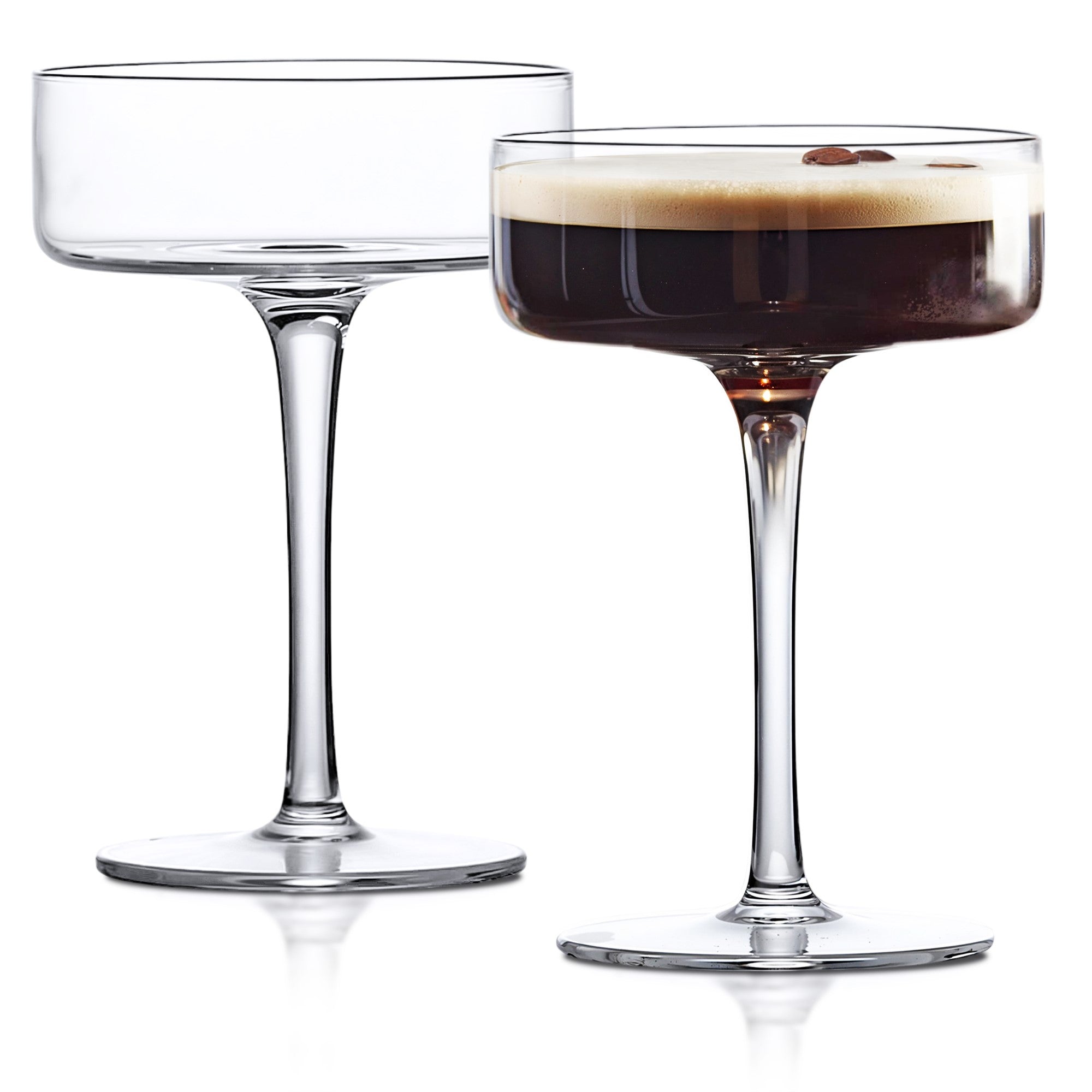 Clear Cocktail Martini Coupe Glass 6.5oz Set of 2 or 4