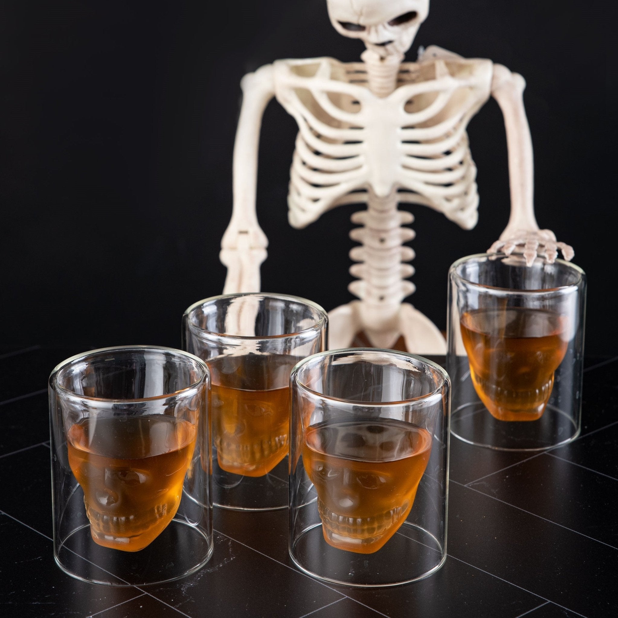 Cocktail Skull Glasses - Set of 4